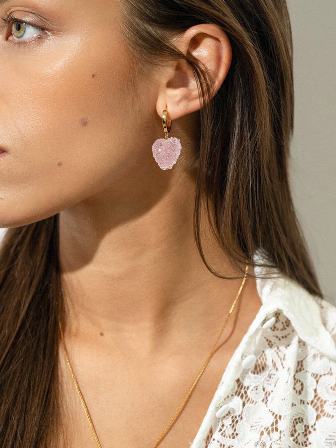 Jelly Heart Hoop Earrings