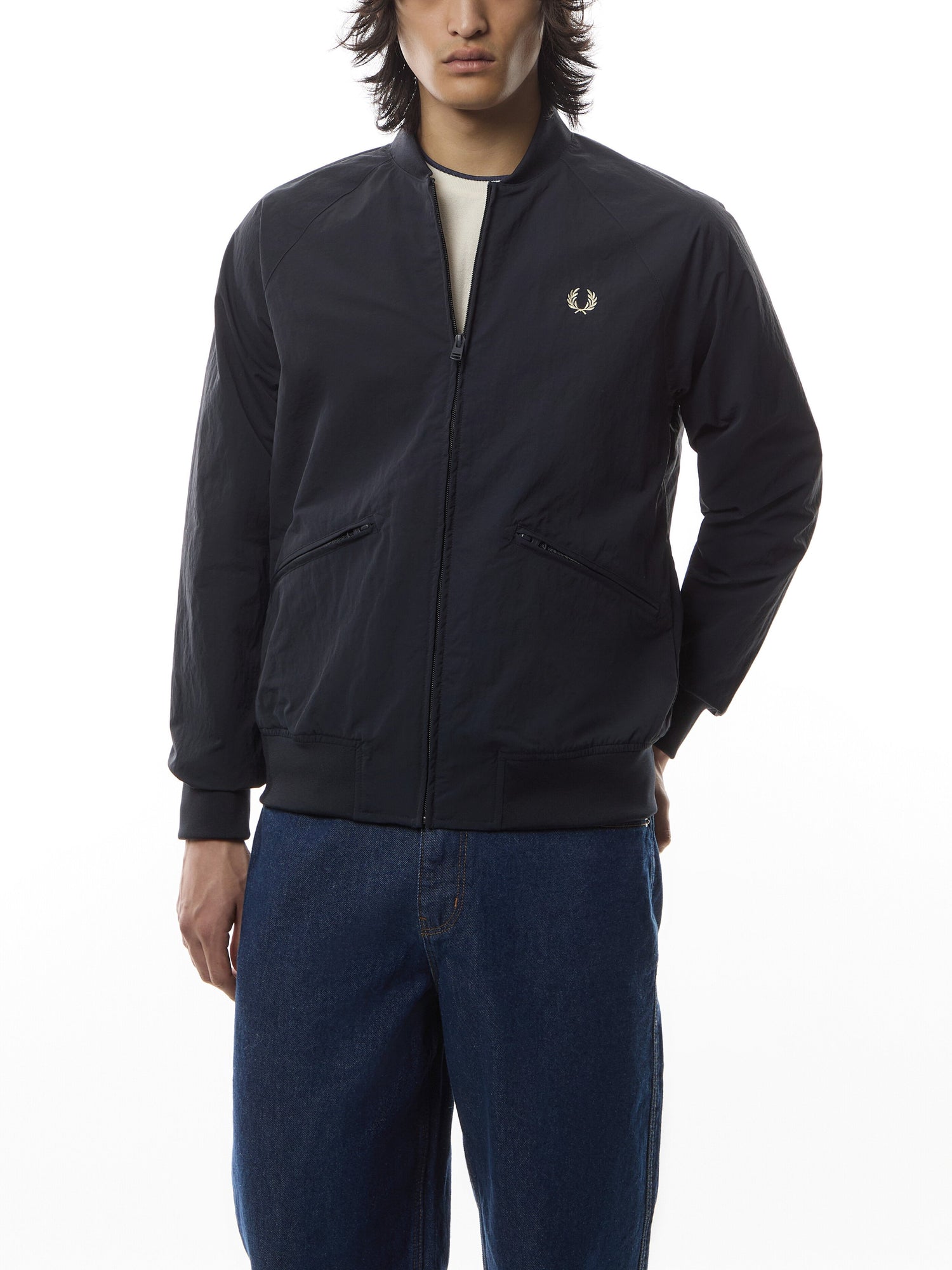 Textured Tennis Bomber Jacket