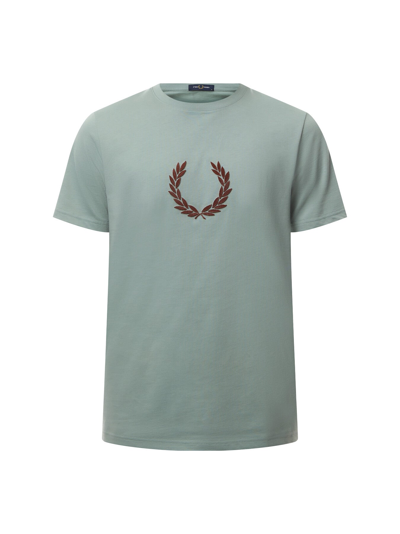 Textured Laurel Wreath Logo T Shirt