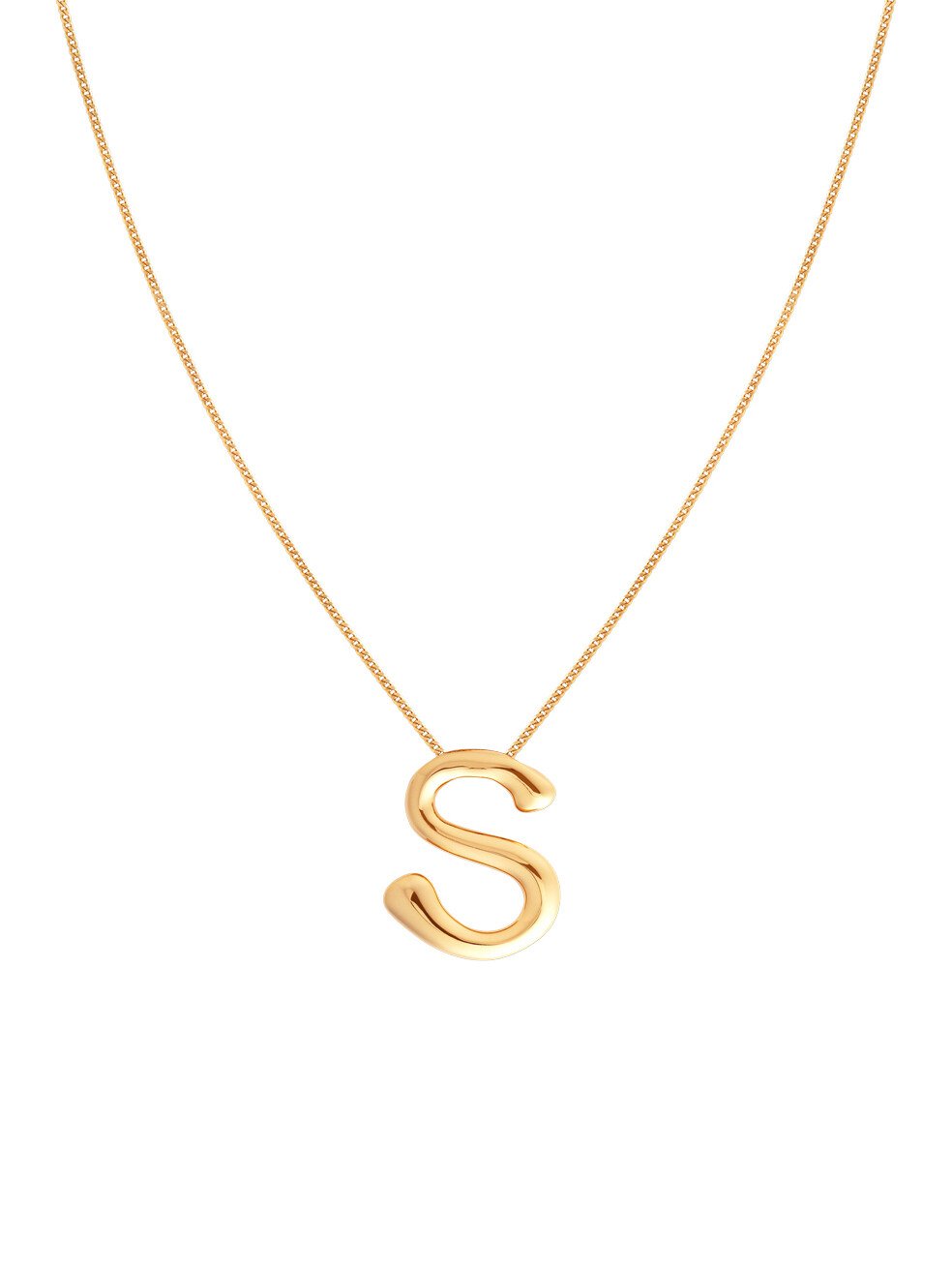 Initial Bold Pendant Necklace