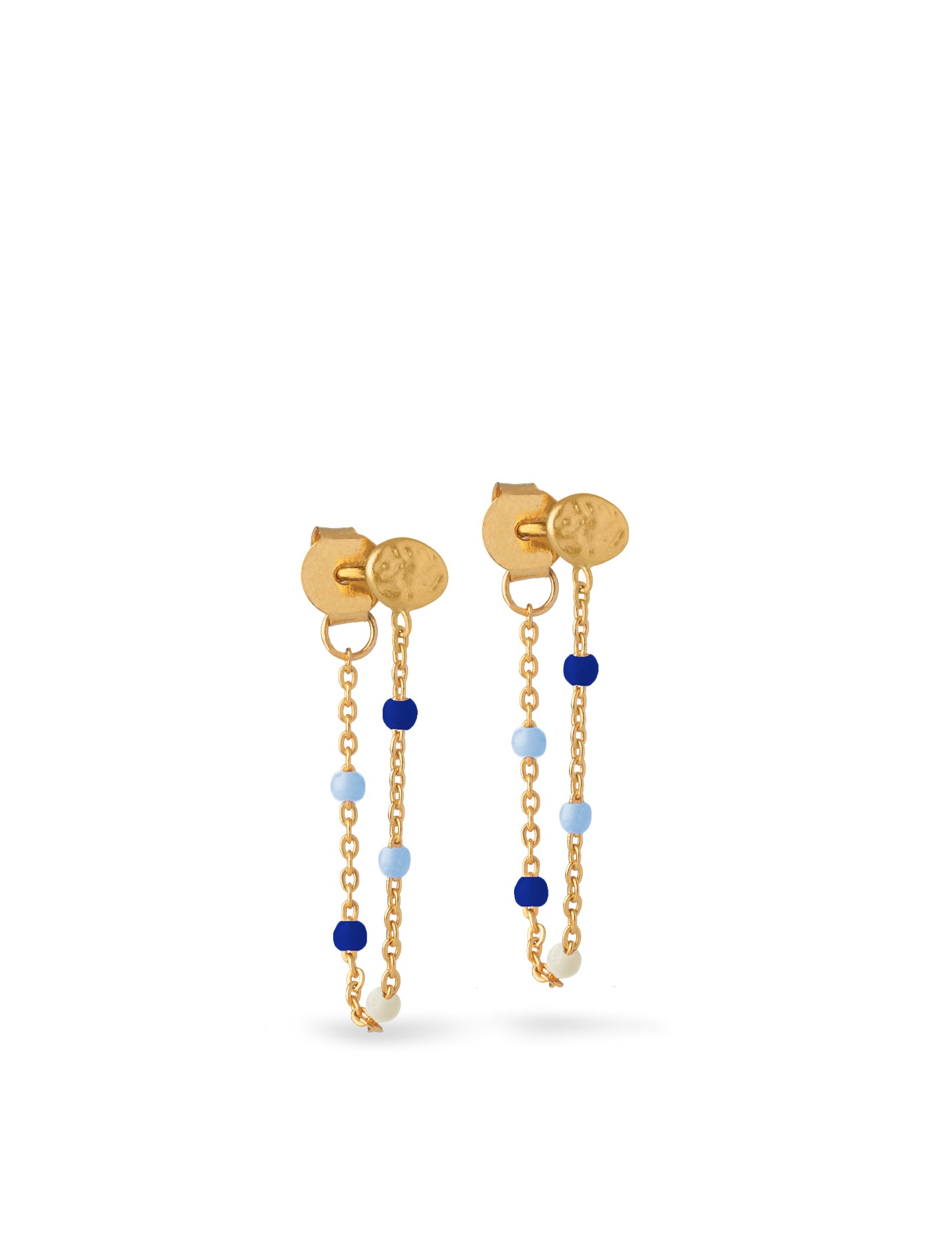Lola 18ct Gold-Plated Recycled Sterling Silver Earrings Marine