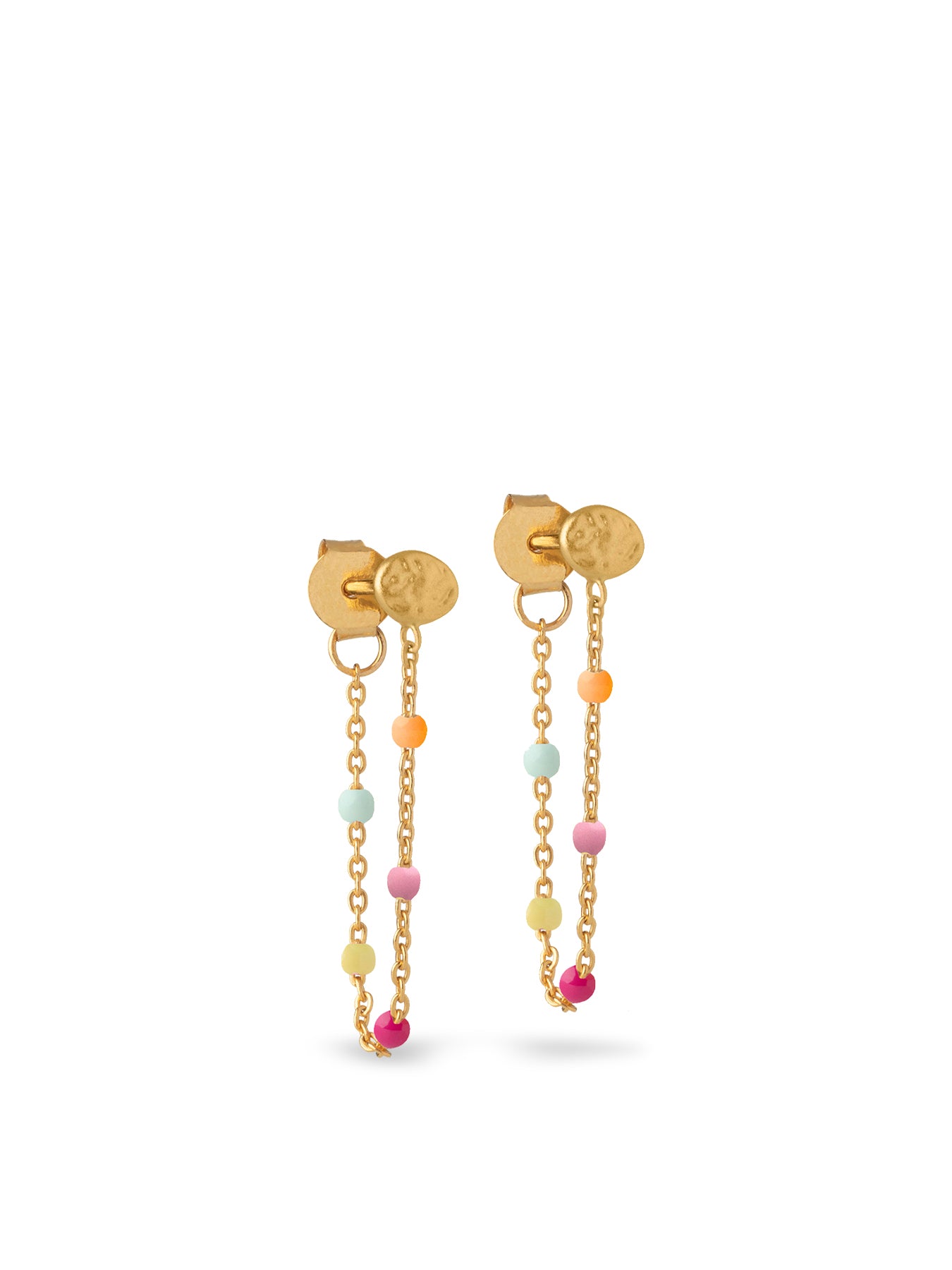 Lola 18ct Gold-Plated Recycled Sterling Silver Earrings Rainbow