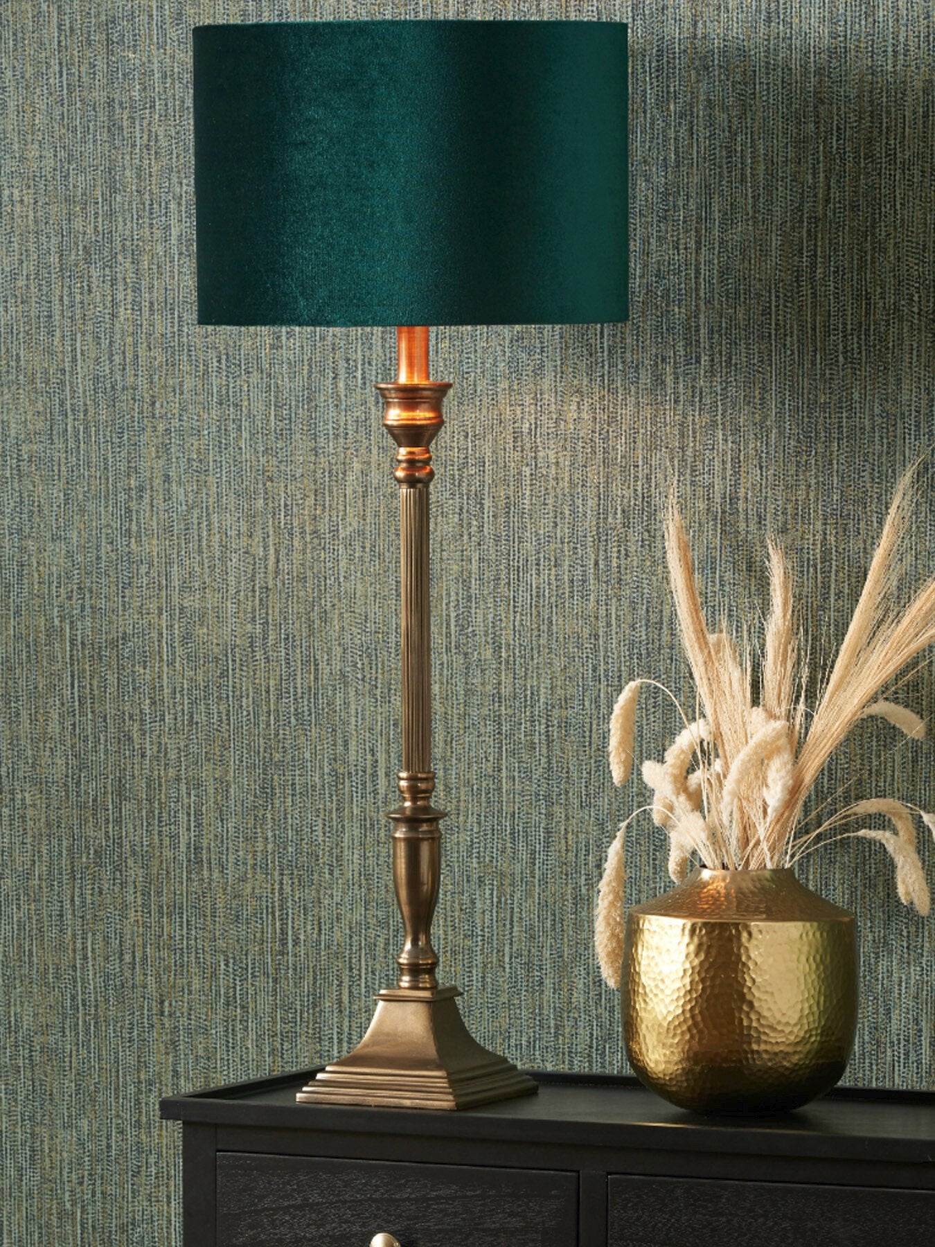 Canterbury Antique Brass Metal Table Lamp Base