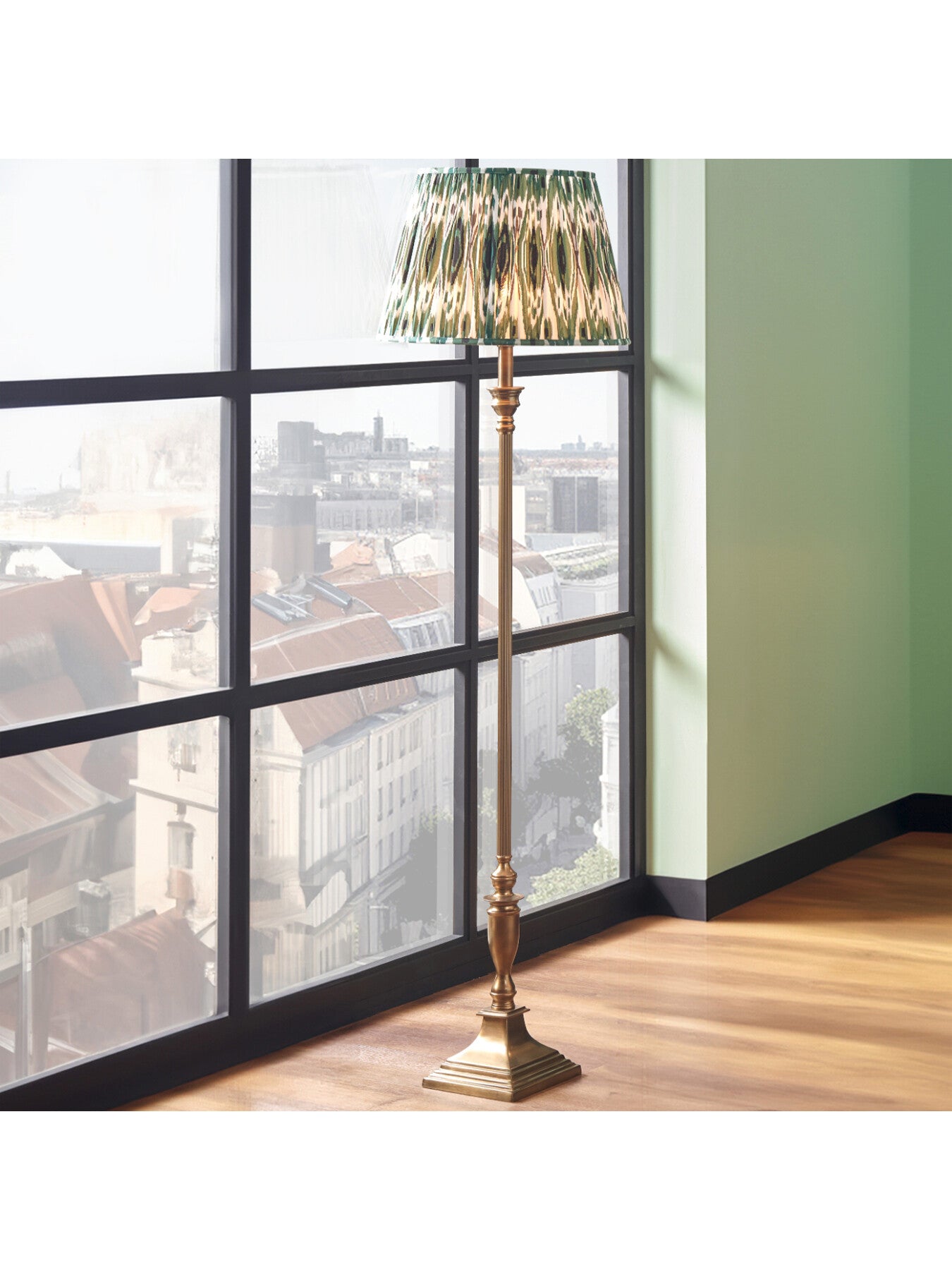 Canterbury Antique Brass Metal Floor Lamp Base