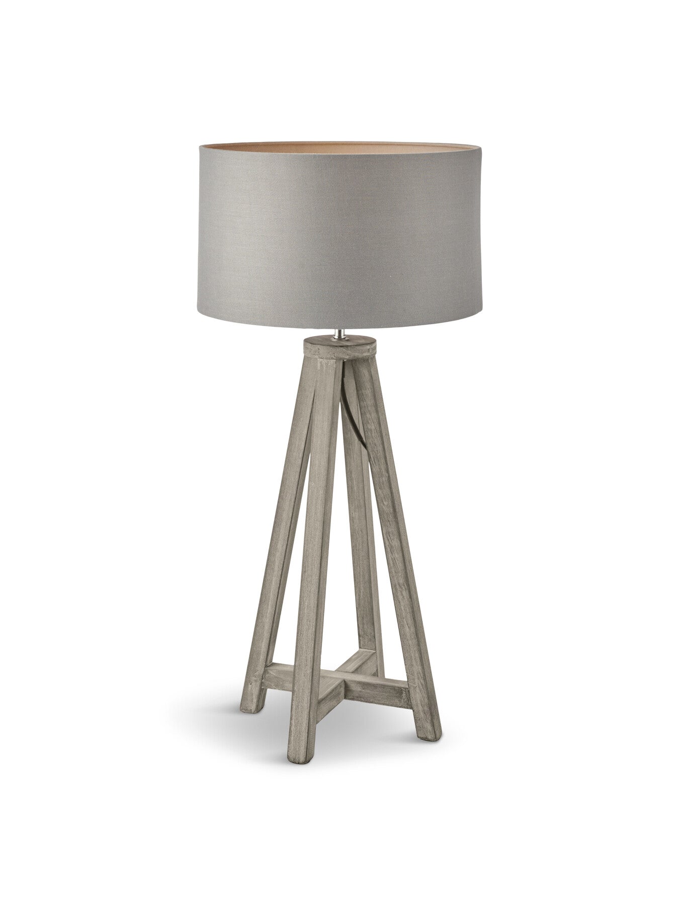 Whitby Grey Wash Wood Tapered 4 Post Table Lamp Base