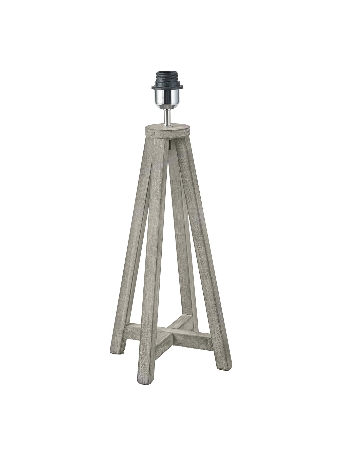 Whitby Grey Wash Wood Tapered 4 Post Table Lamp Base