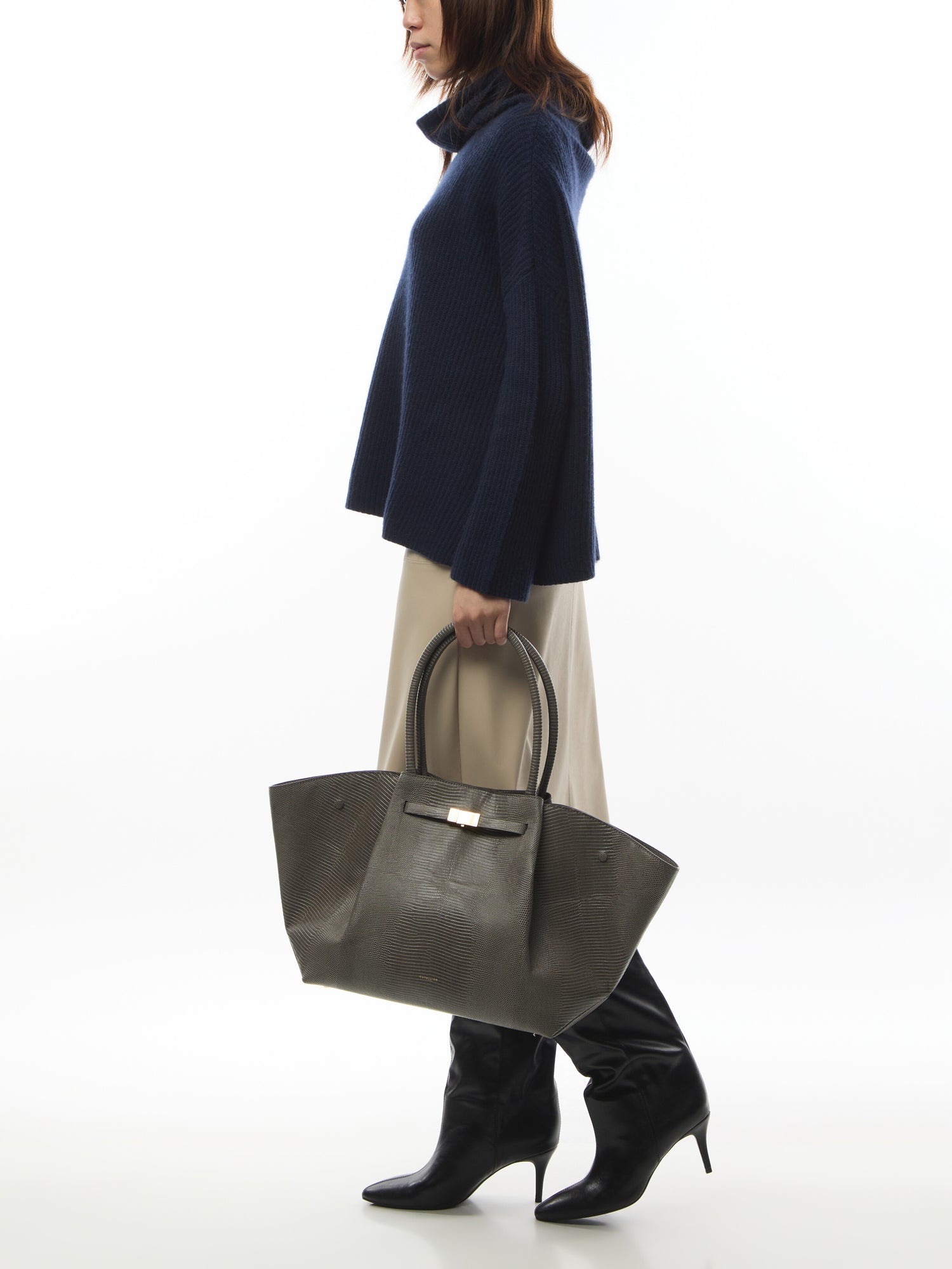 New York Lizard Effect Tote Bag