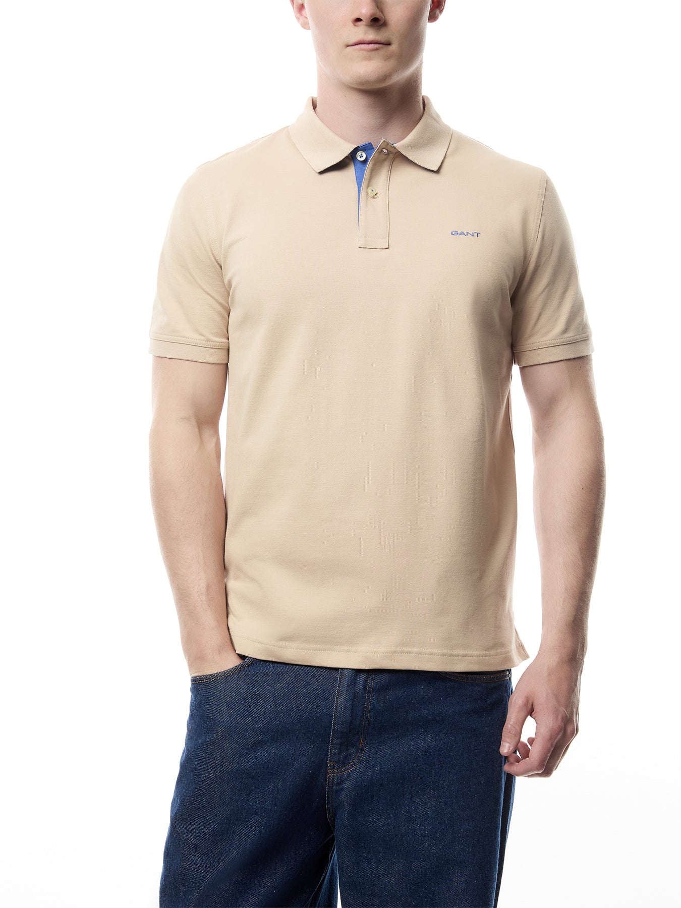 Contrast Piqué Polo Shirt