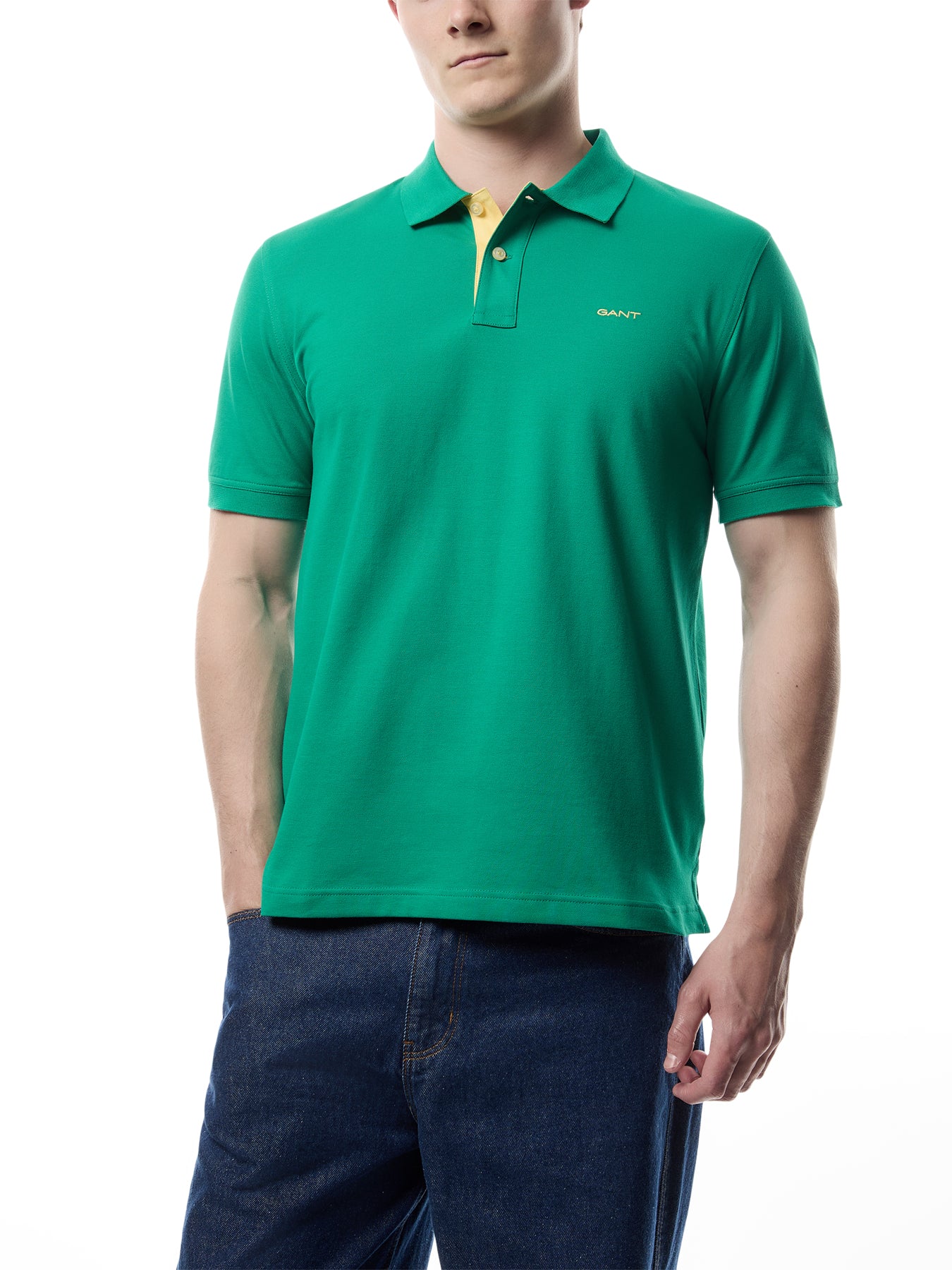 Contrast Piqué Polo Shirt