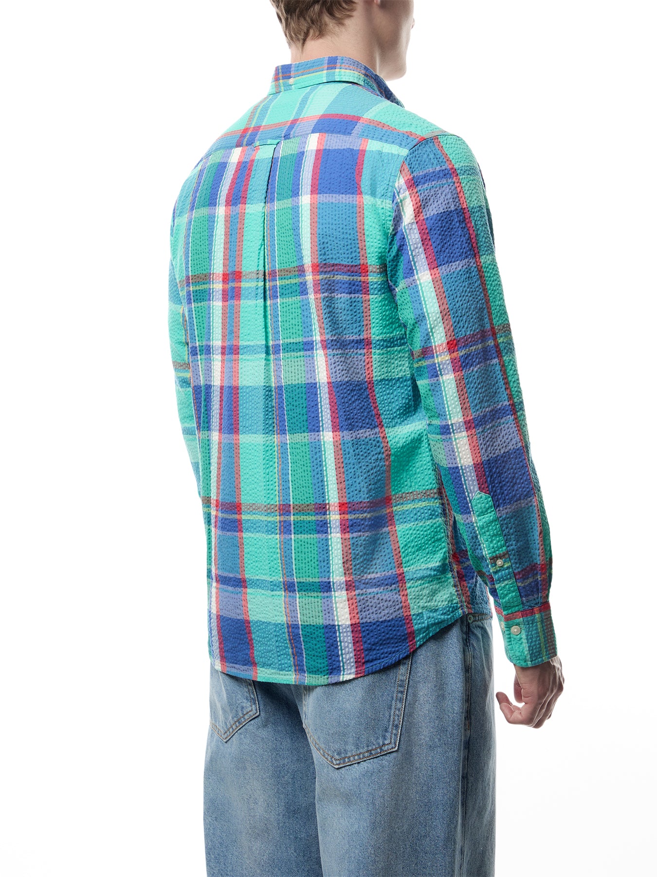 Regular Fit Seersucker Madras Shirt