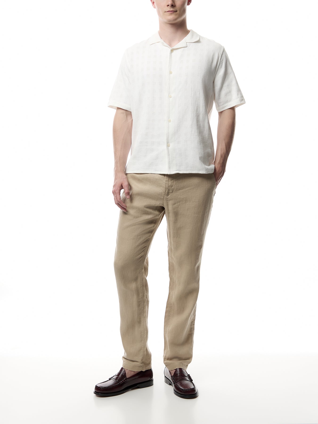 Relaxed Fit Linen Drawstring Pants