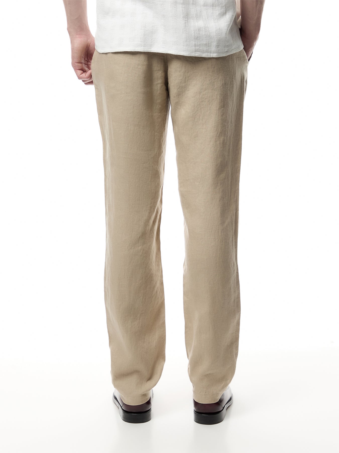 Relaxed Fit Linen Drawstring Pants