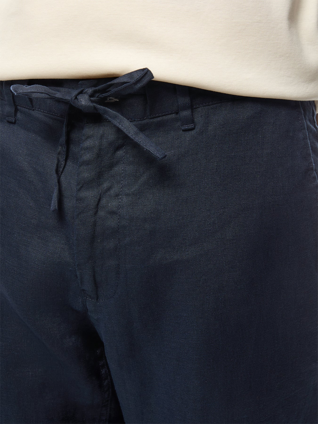 Relaxed Fit Linen Drawstring Pants