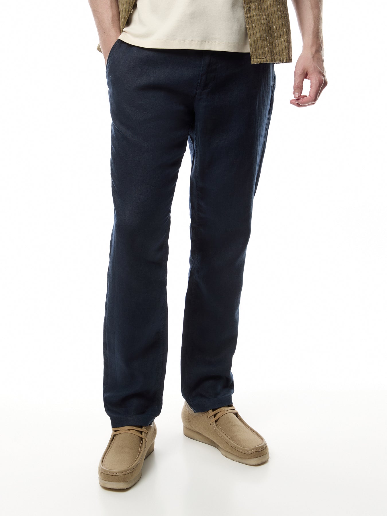 Relaxed Fit Linen Drawstring Pants