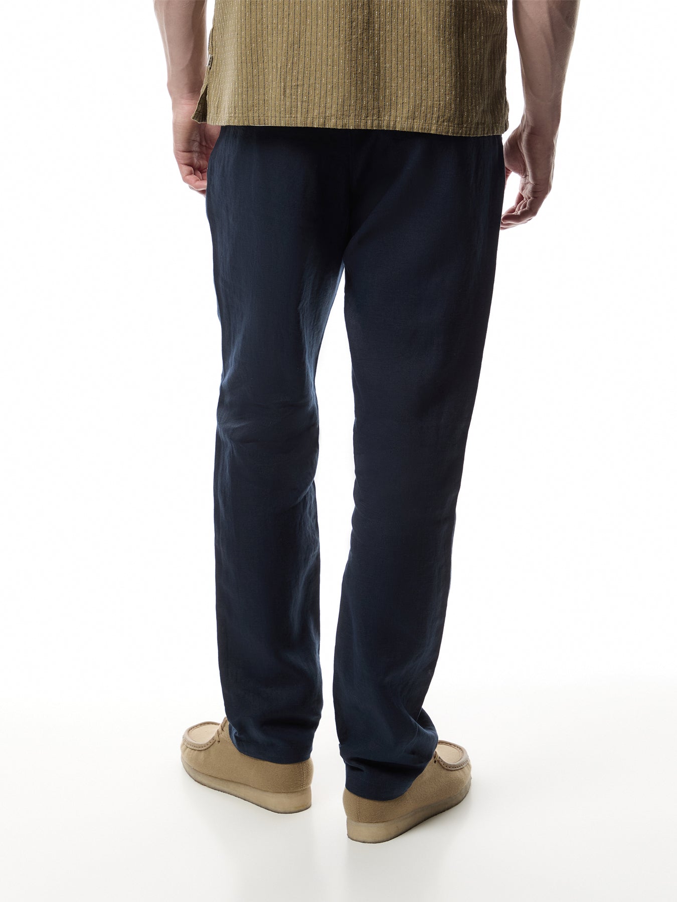 Relaxed Fit Linen Drawstring Pants