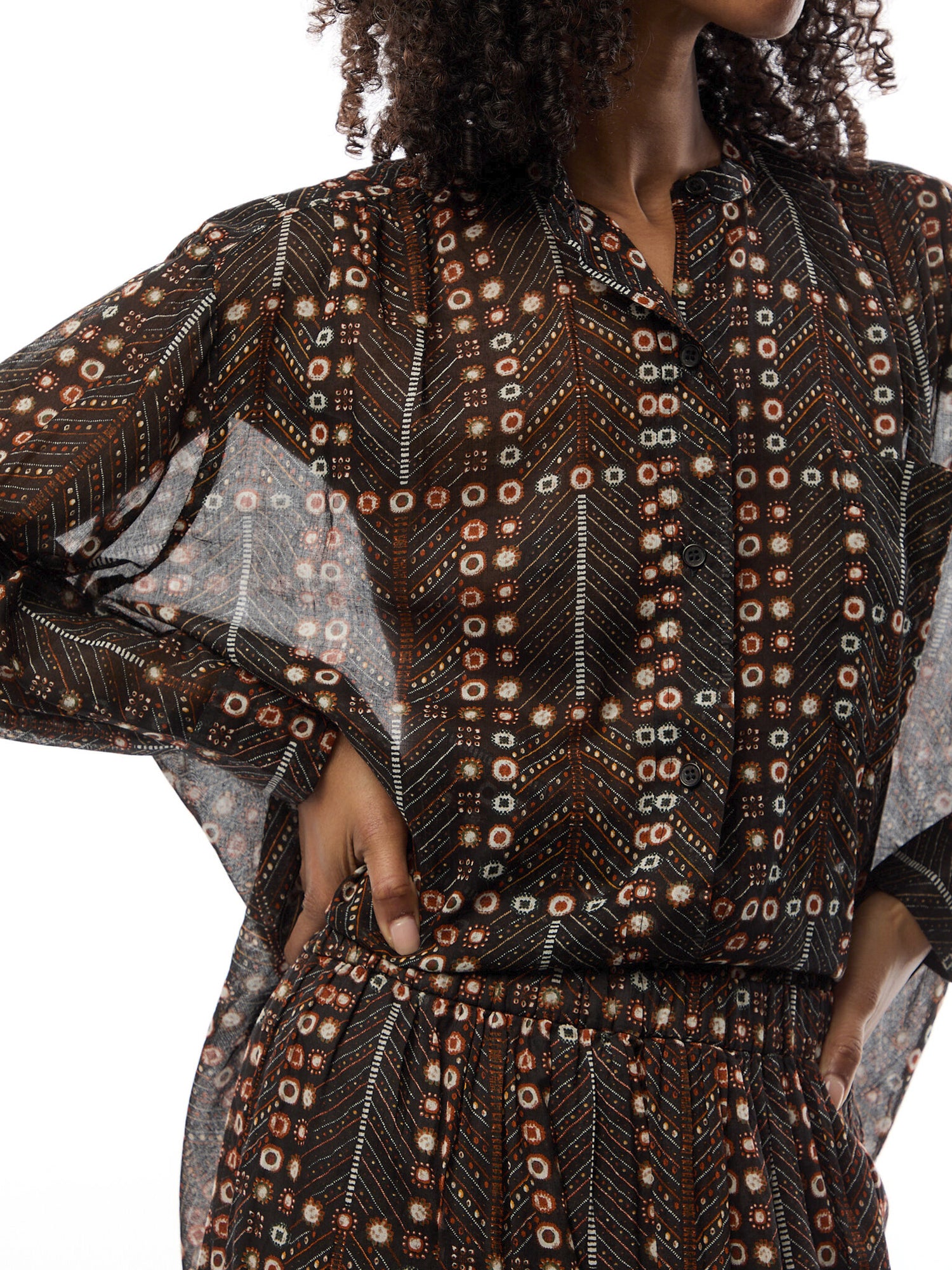 Mexika Printed Cotton Voile Blouse