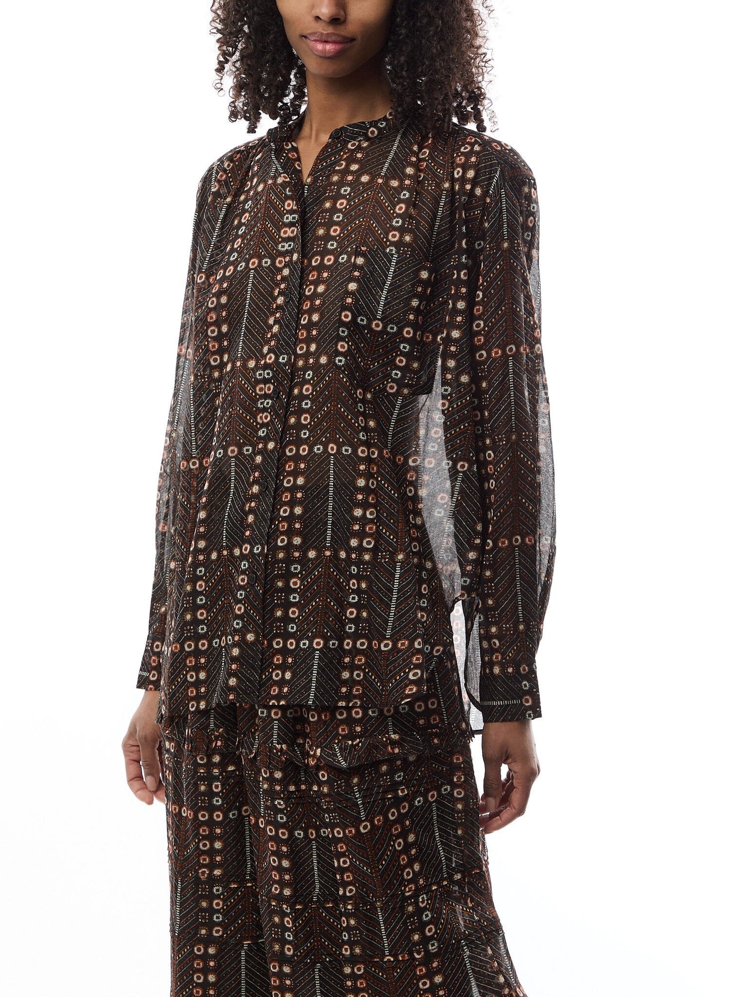 Mexika Printed Cotton Voile Blouse