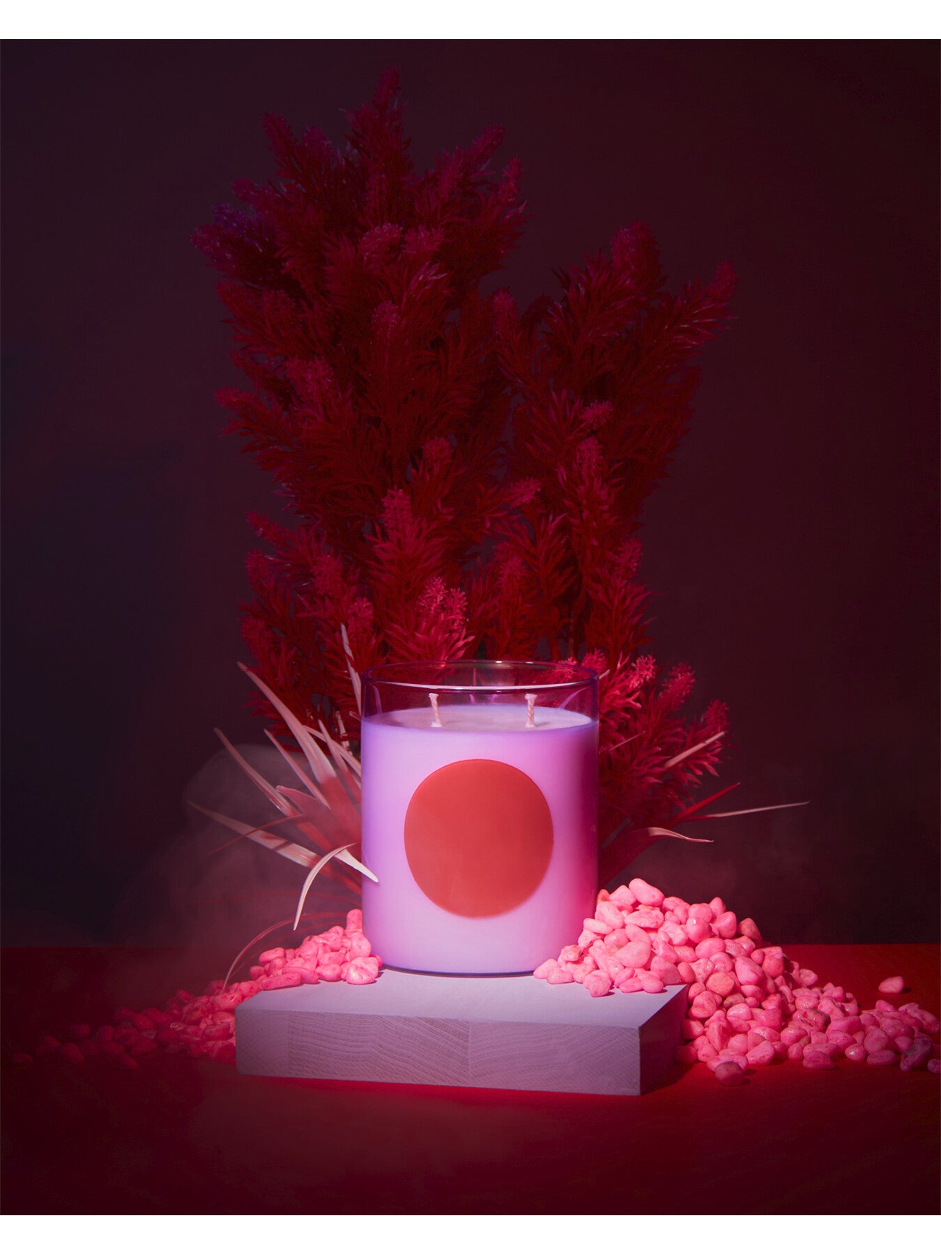 White Floral Disco Candle 475g