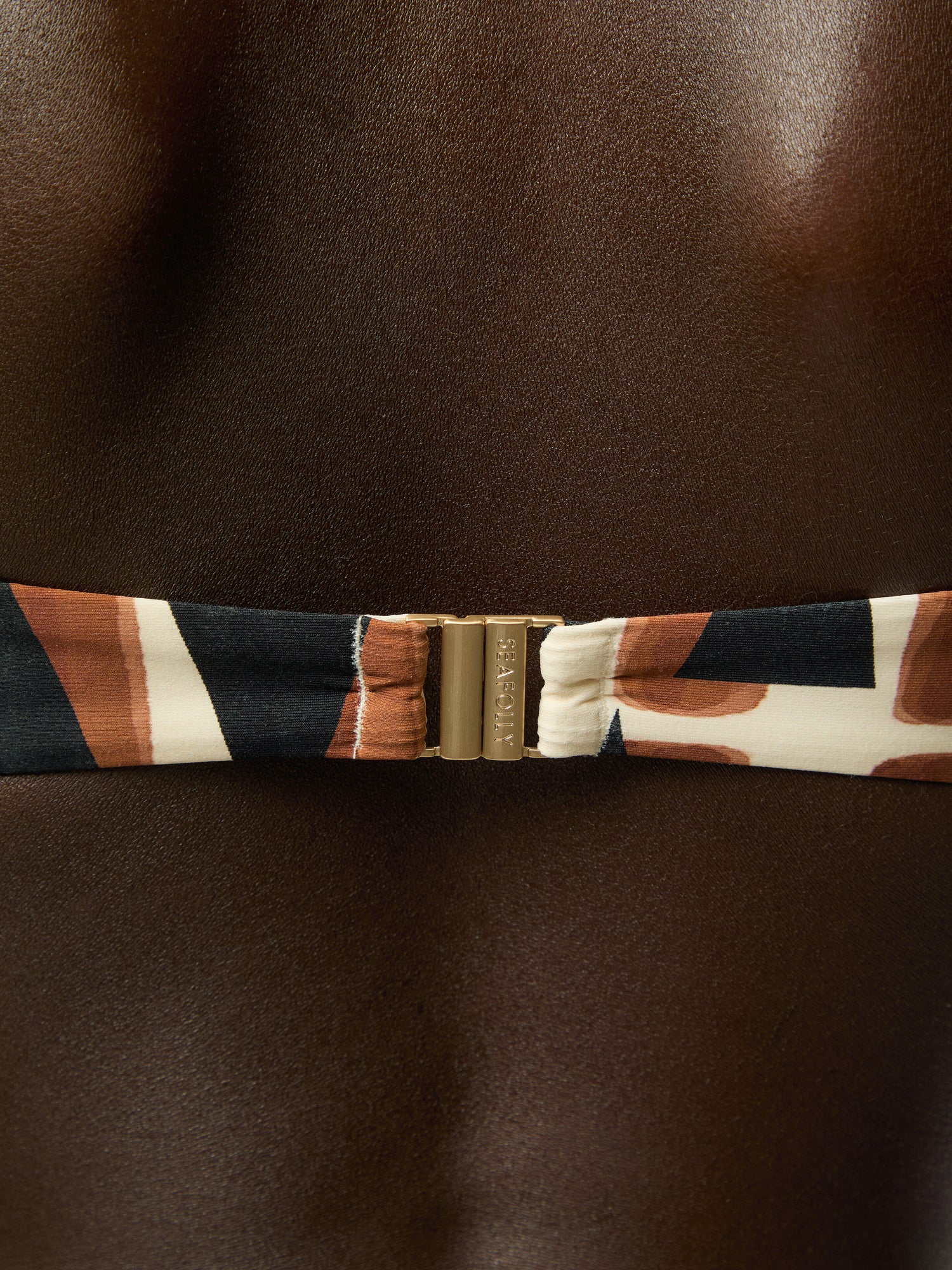 Underwire Bra Black Print Bikini Top