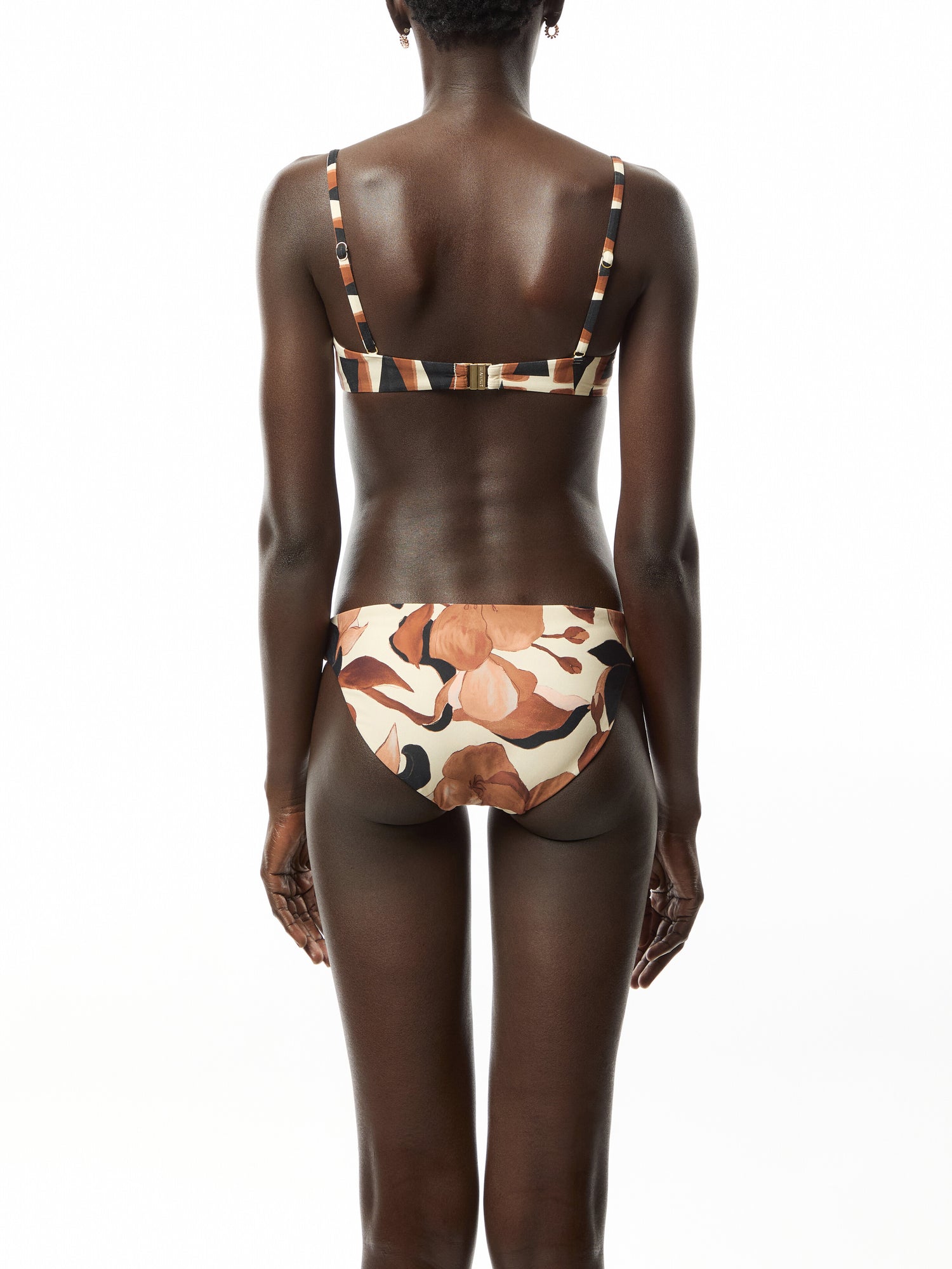 Underwire Bra Black Print Bikini Top