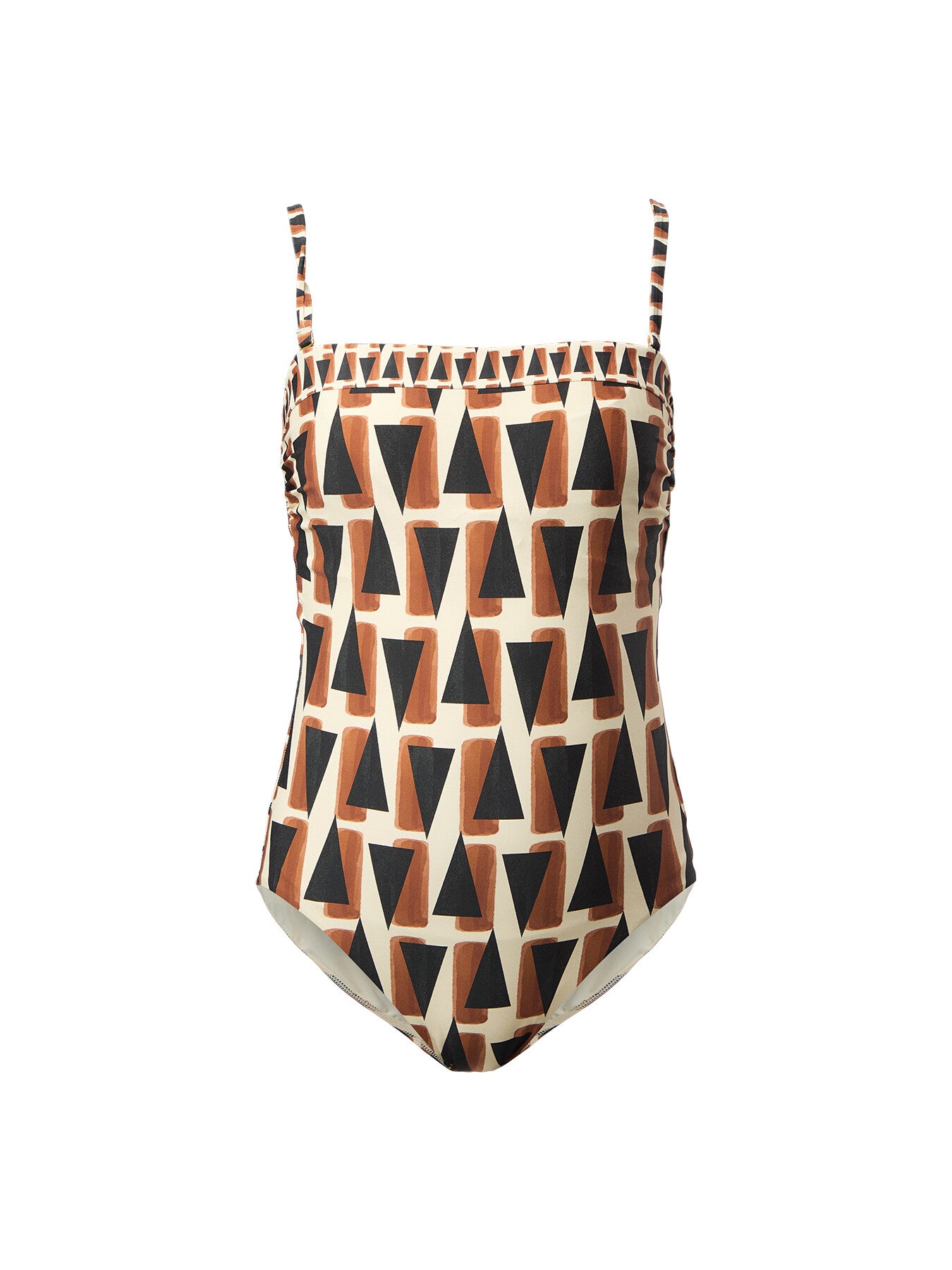 DD Bandeau One Piece Black Print Swimsuit