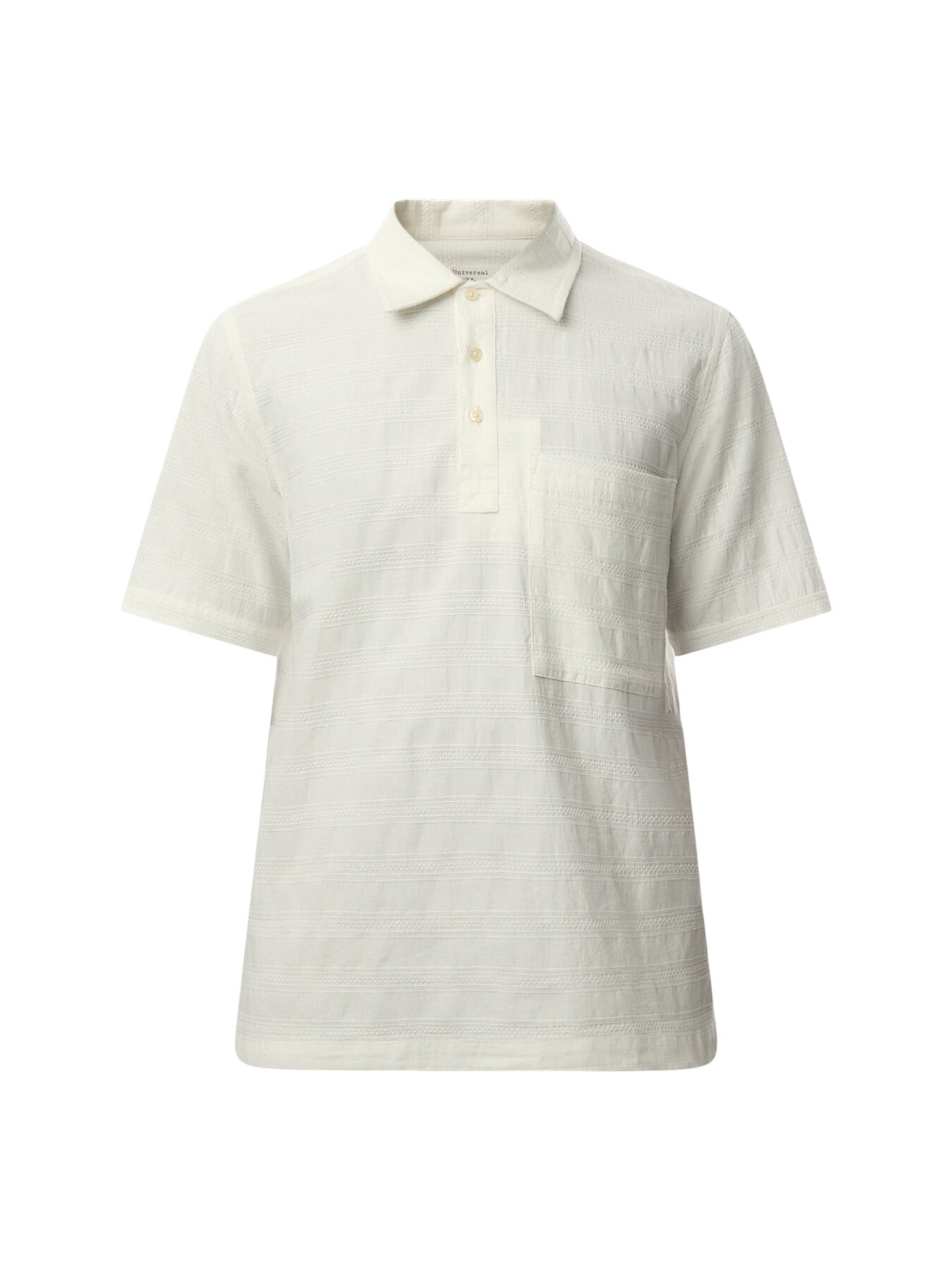 Short Sleeved Nippon Self Stripe Pullover Shirt