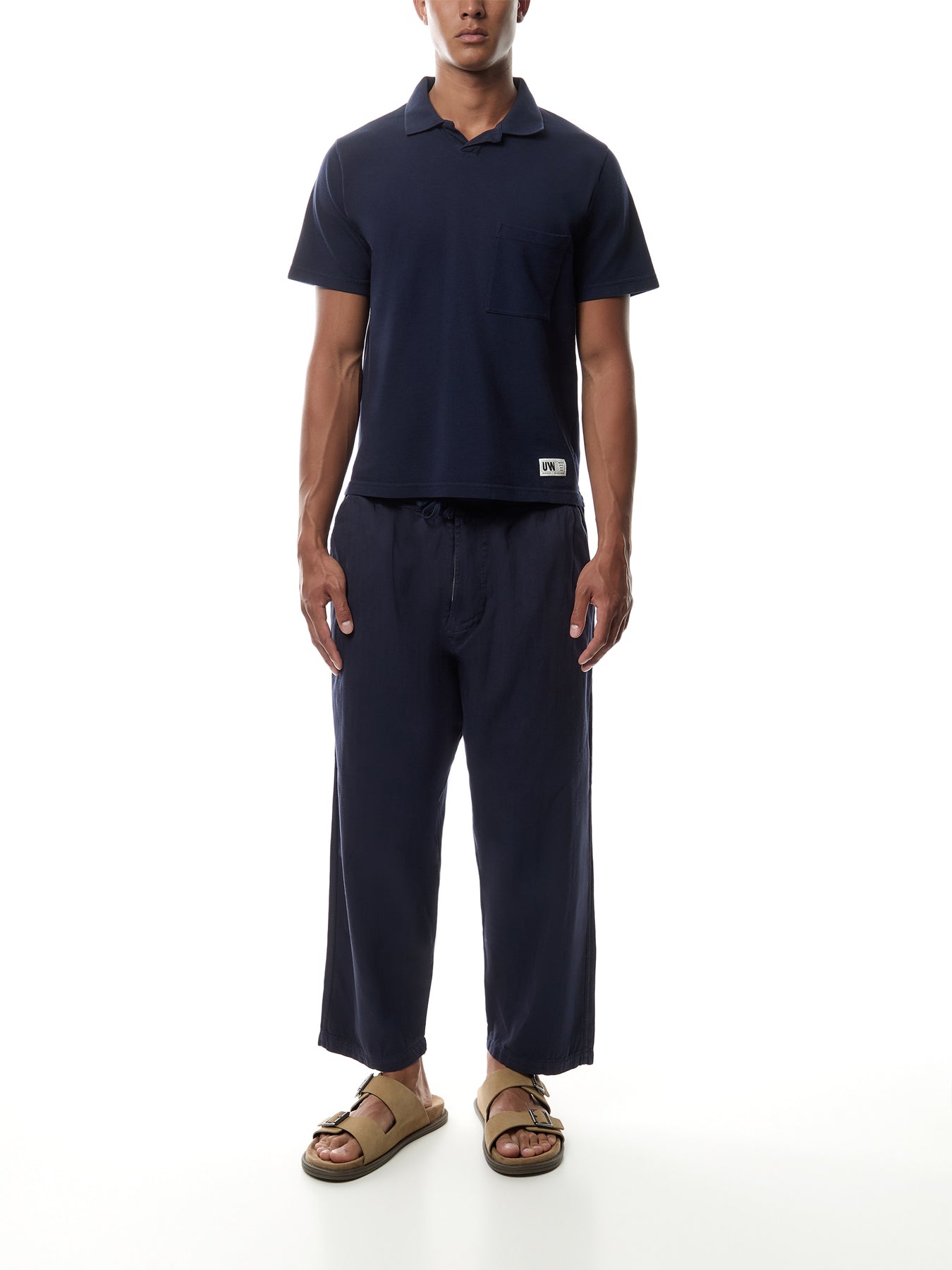 Hi Water Trouser in Black Twill