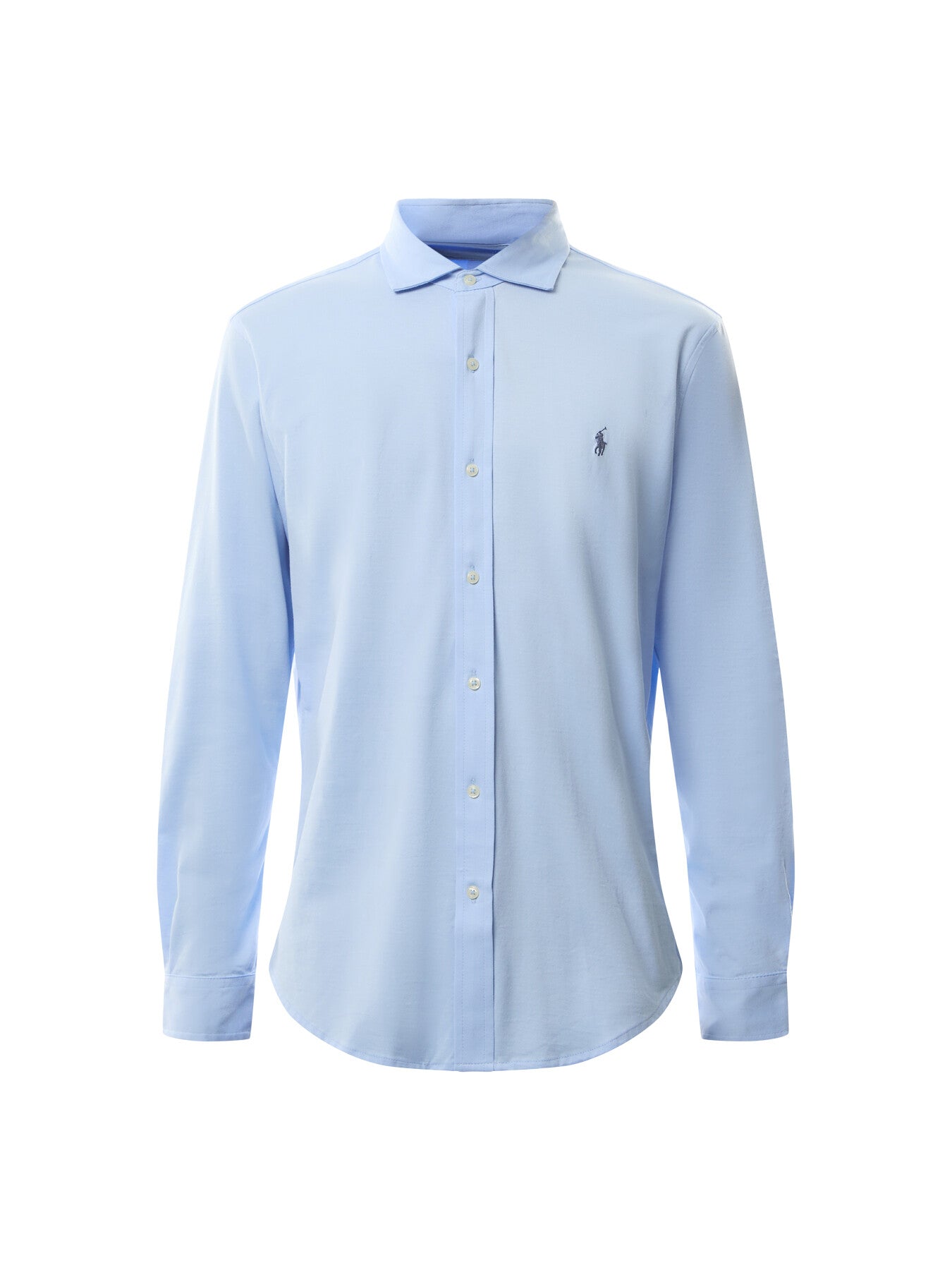 Jersey Spread-Collar Shirt