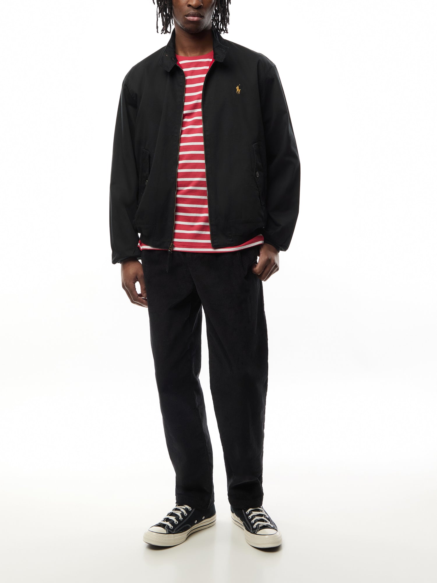 Custom Slim Fit Striped Jersey T-Shirt