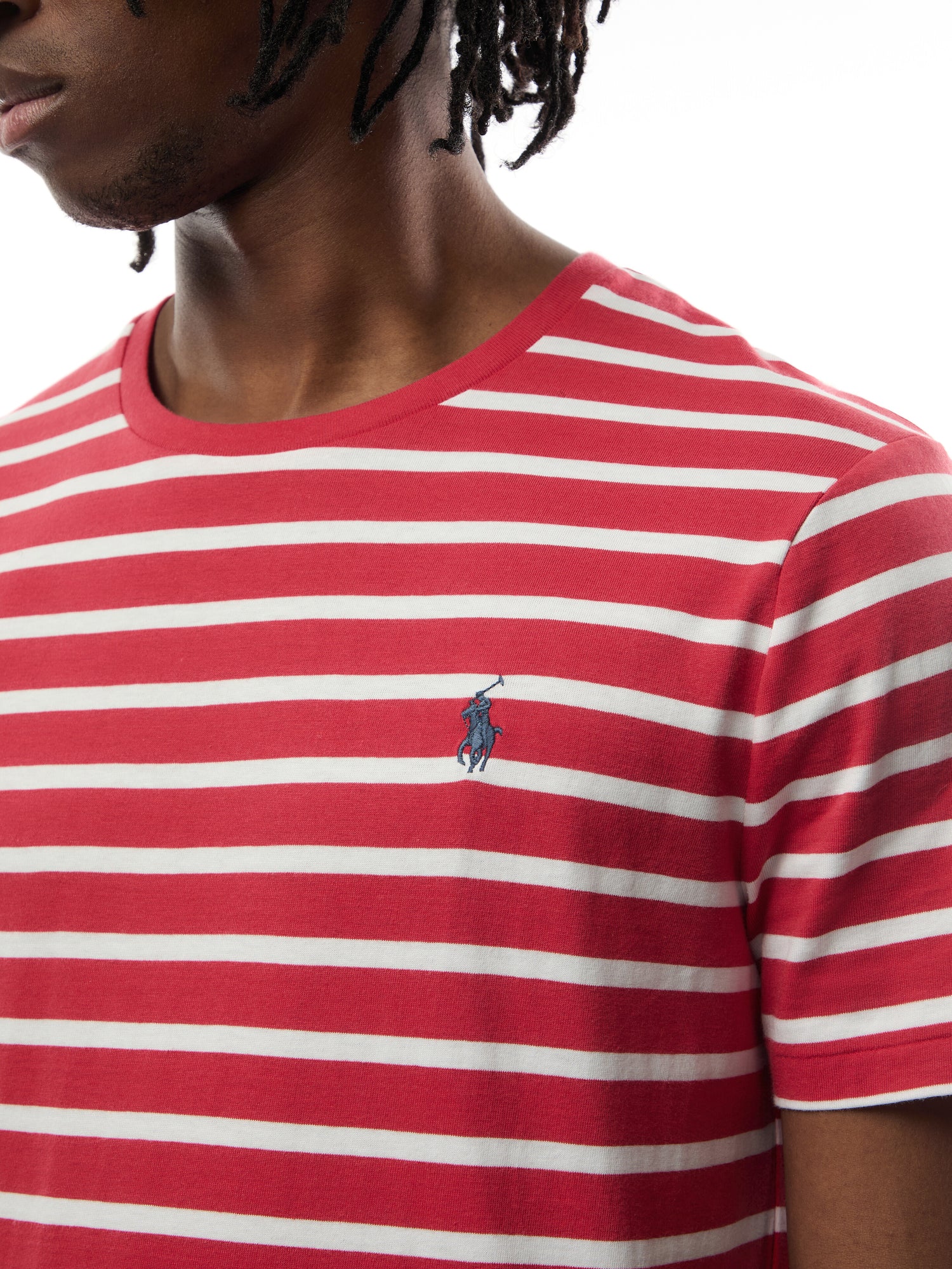 Custom Slim Fit Striped Jersey T-Shirt