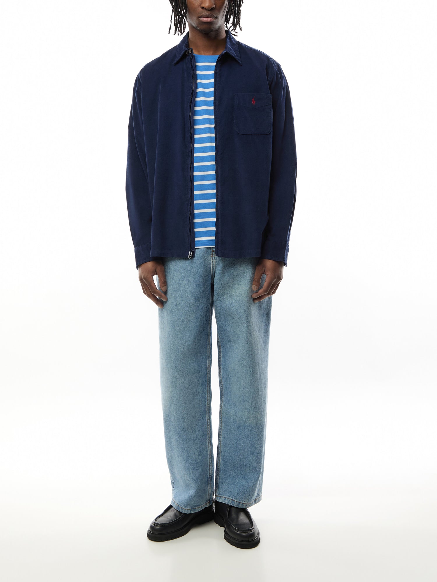 Custom Slim Fit Striped Jersey T-Shirt