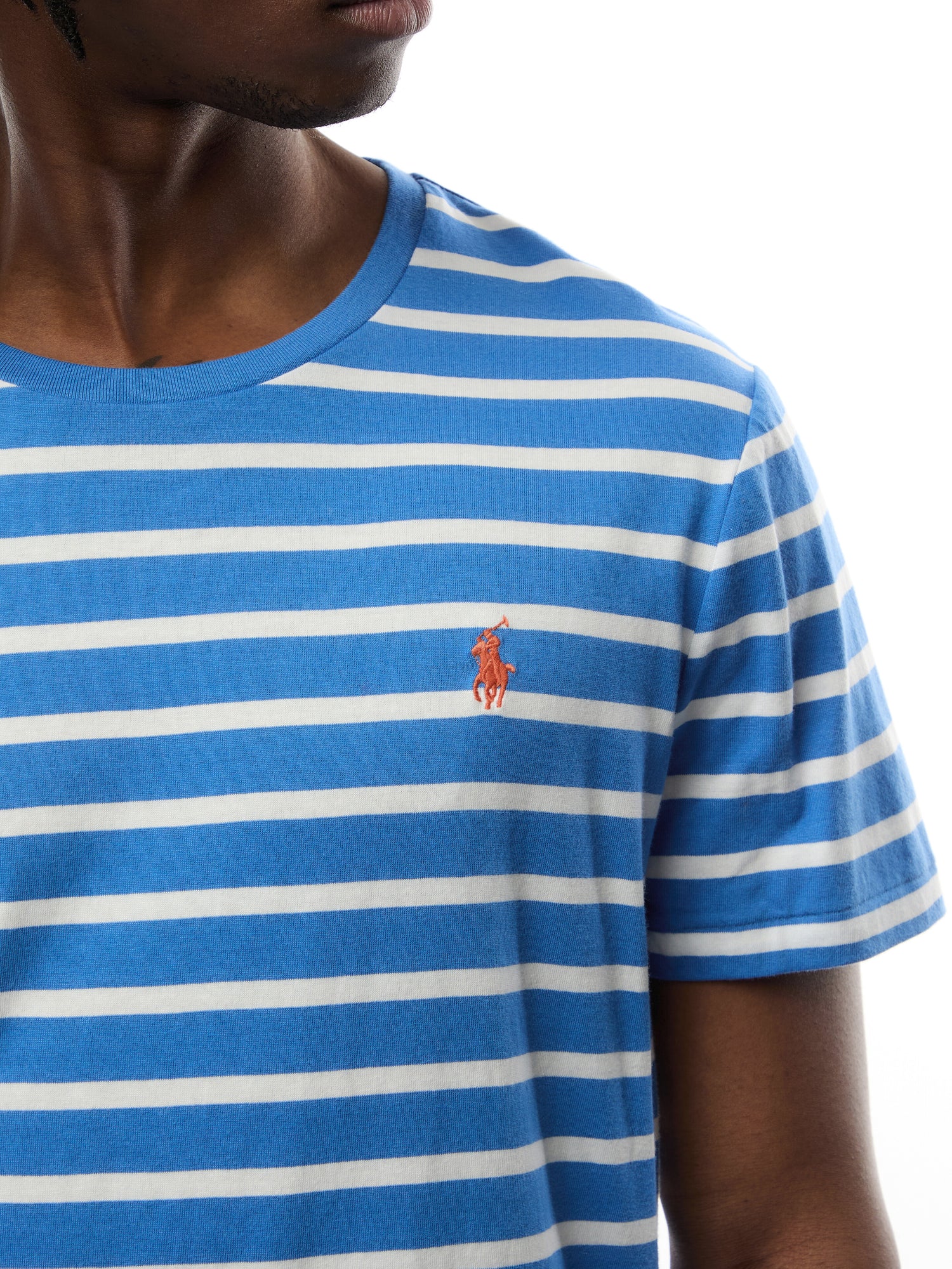 Custom Slim Fit Striped Jersey T-Shirt