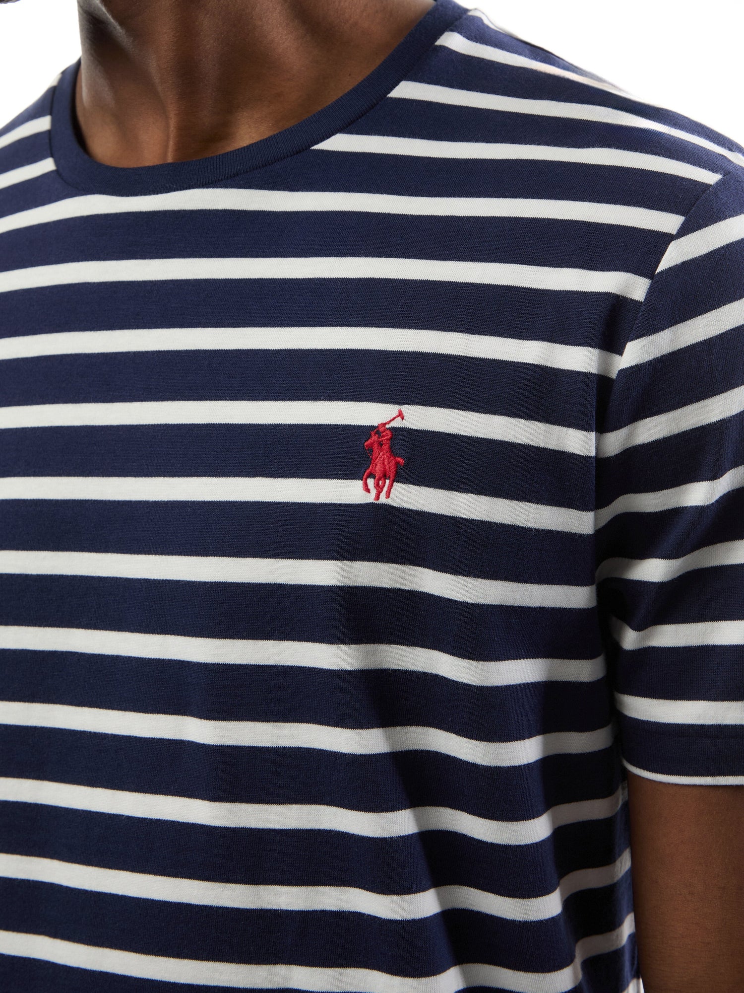 Custom Slim Fit Striped Jersey T-Shirt