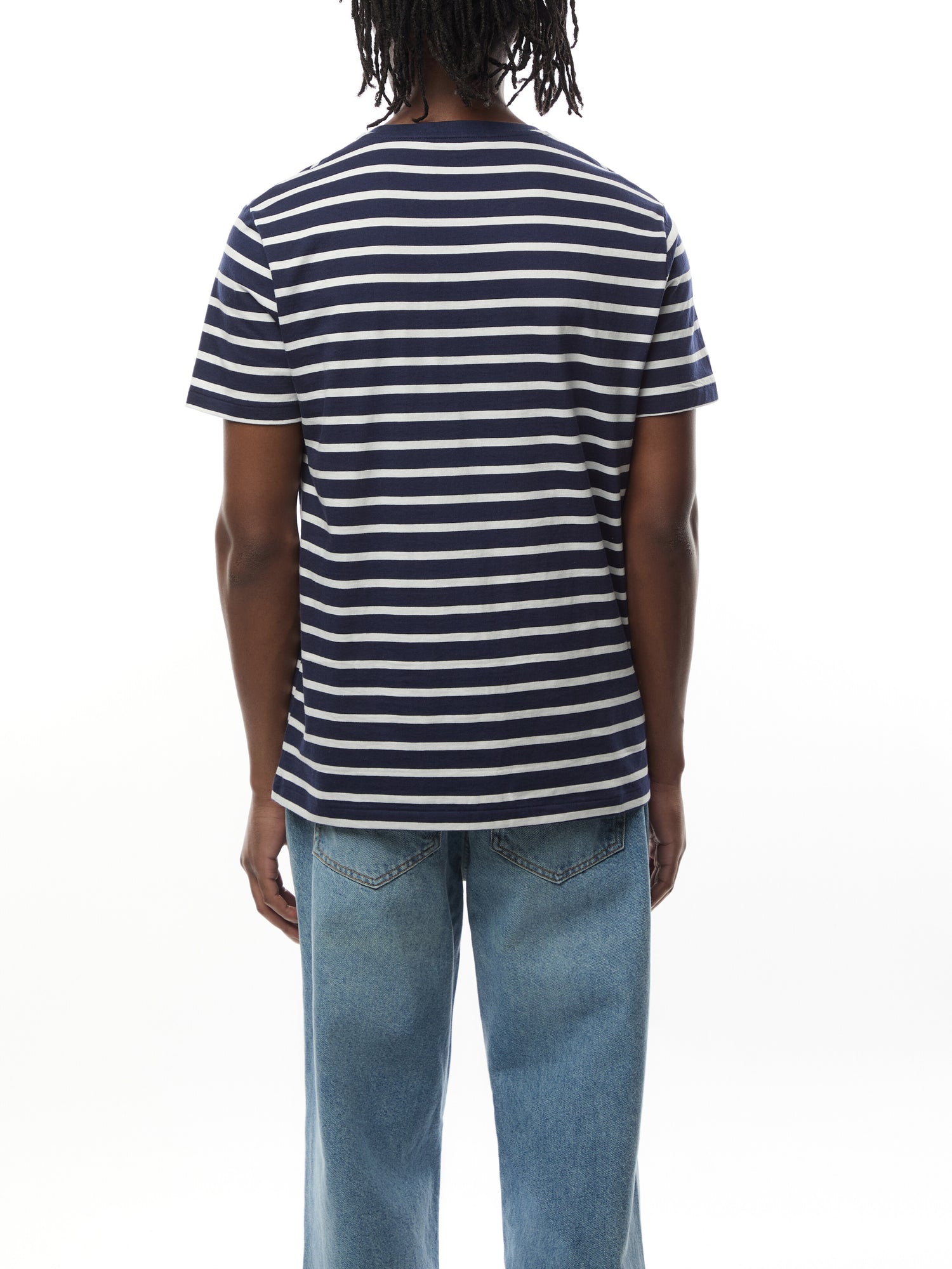 Custom Slim Fit Striped Jersey T-Shirt