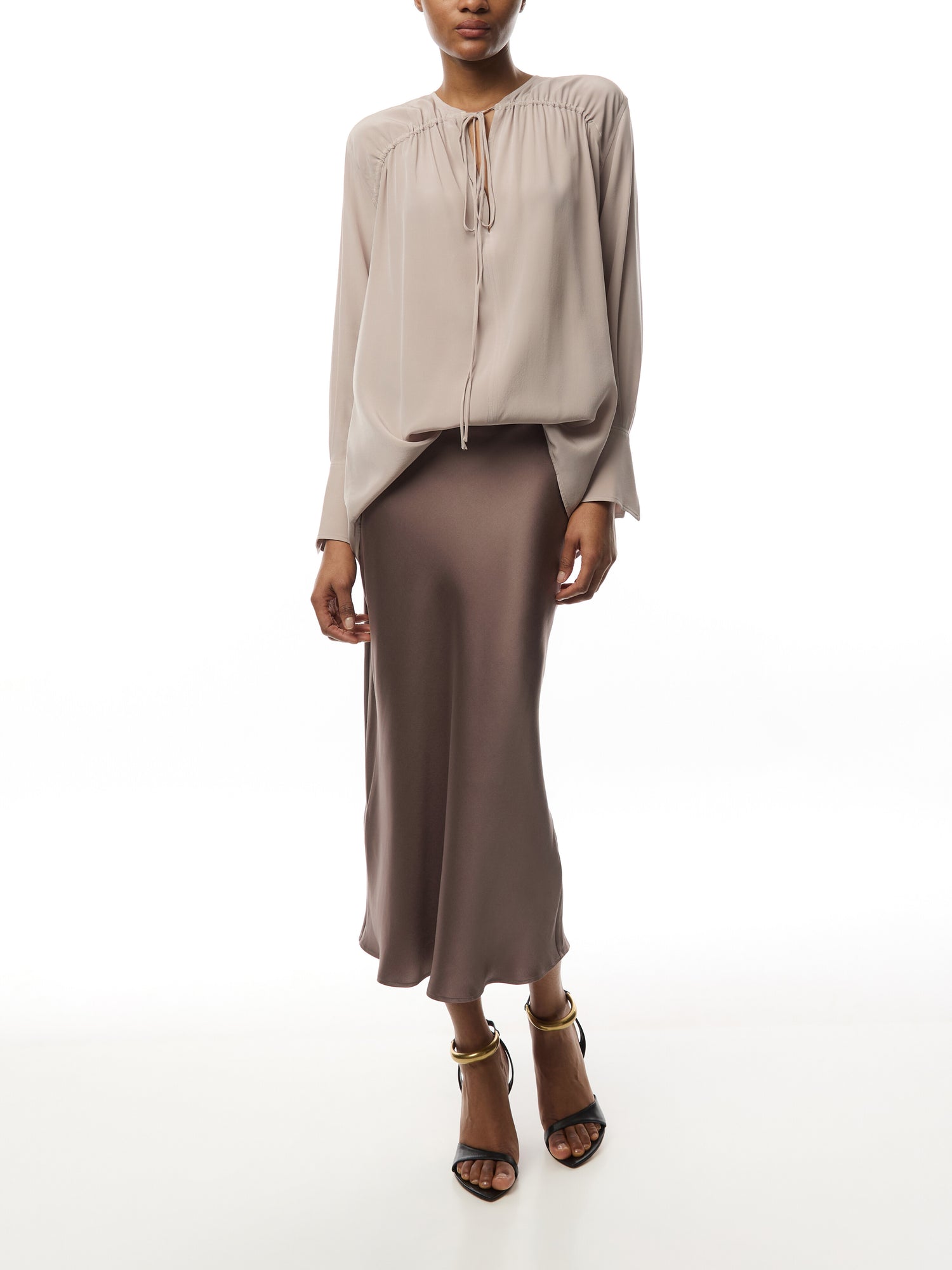 Gather Detail Tie Blouse