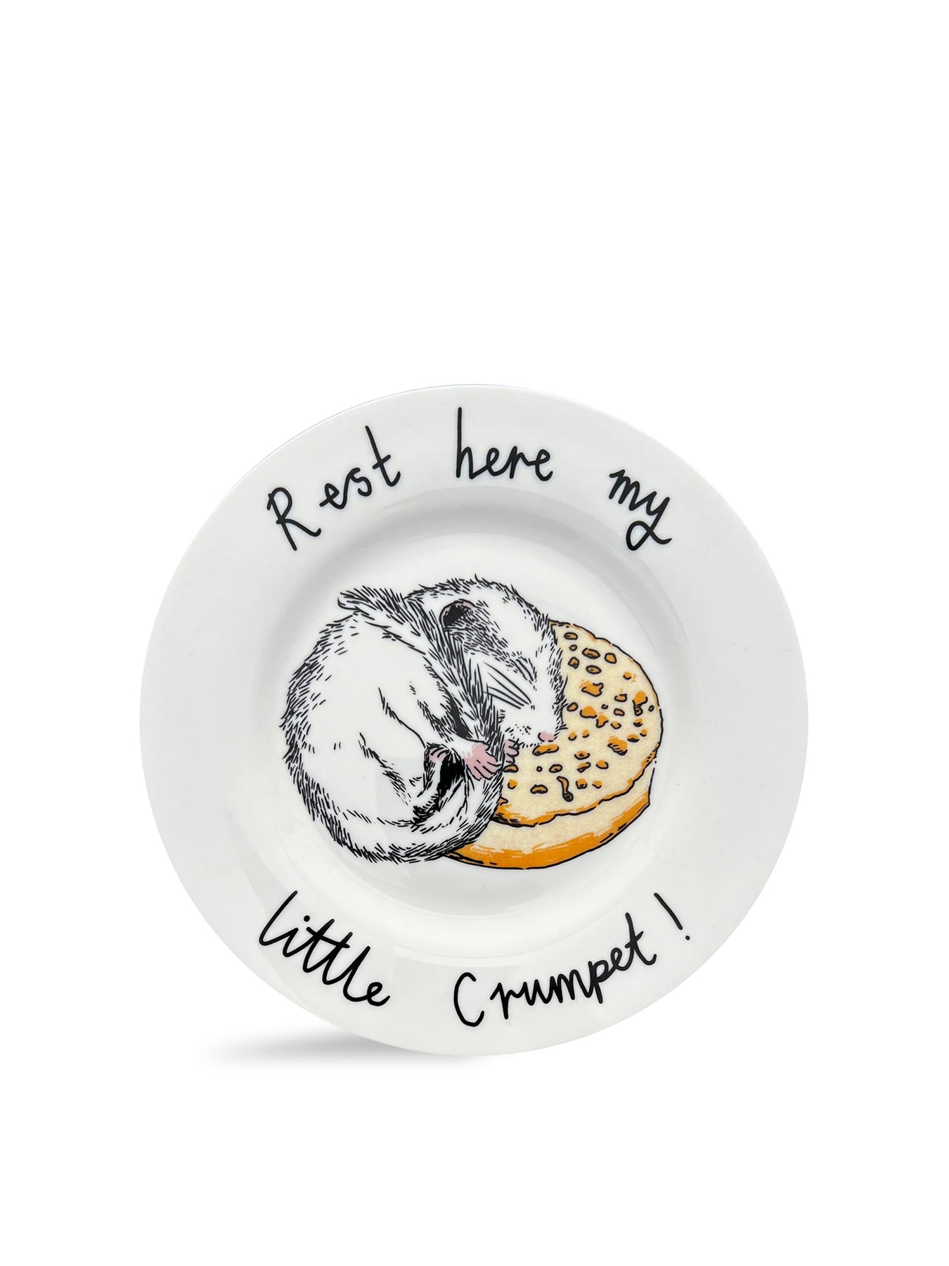 Rest Here My Little Crumpet Side Plate White