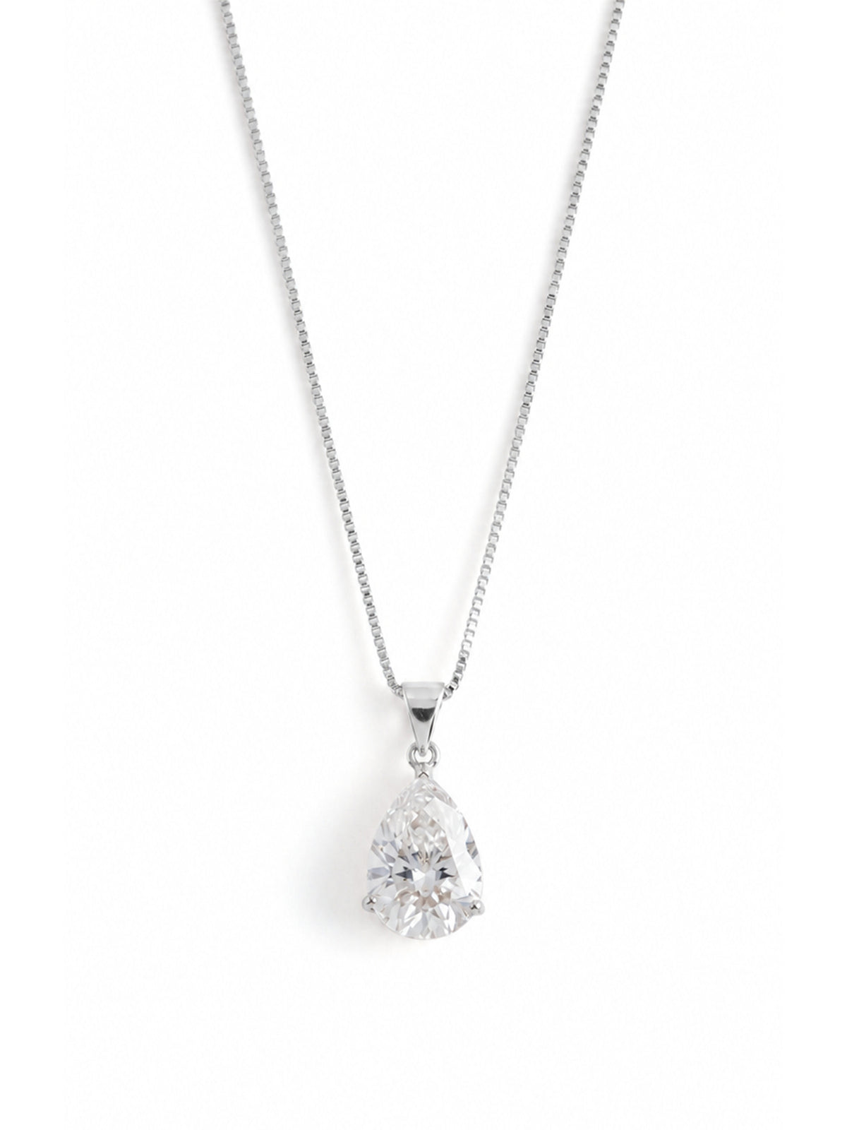 Cecile Pear 9KT Solid Gold Pendant Necklace