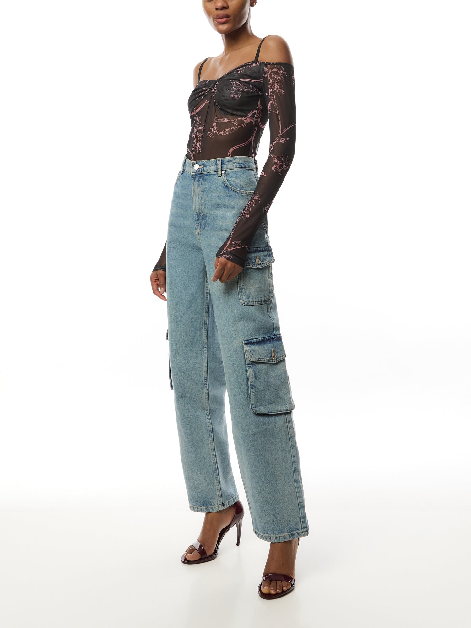 Floral Tulle Print Blouse