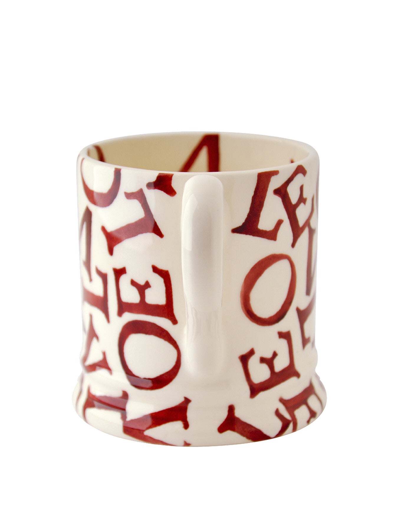L.O.V.E Polka Red 1/2 Pint Mug