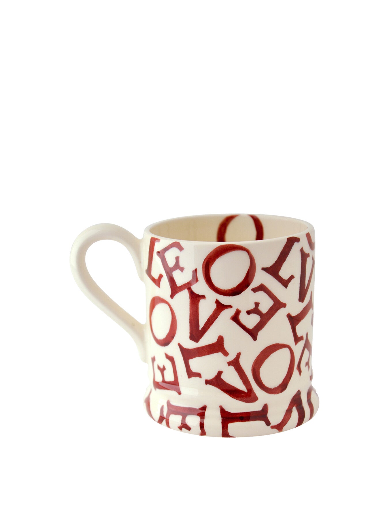 L.O.V.E Polka Red 1/2 Pint Mug