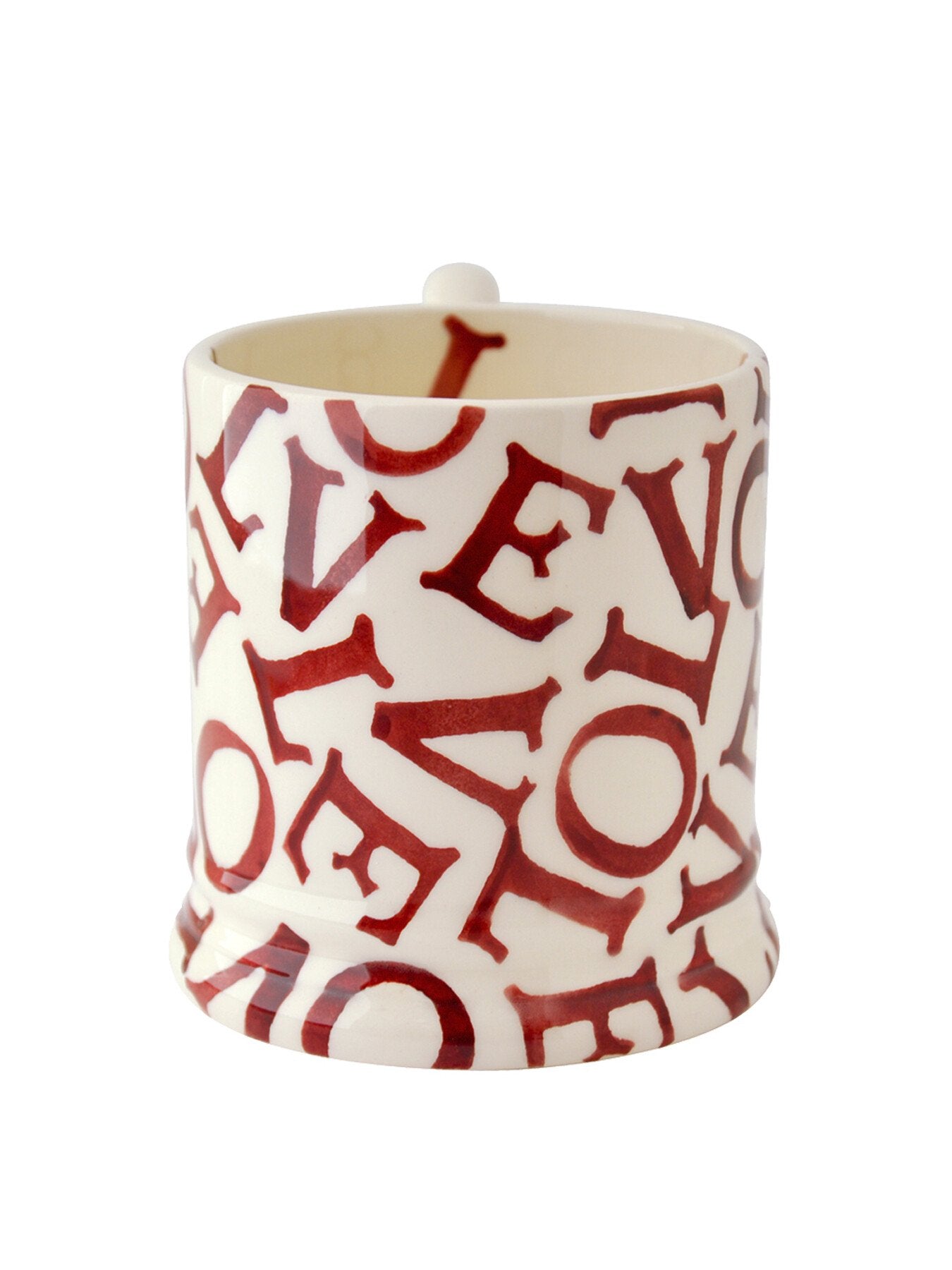 L.O.V.E Polka Red 1/2 Pint Mug