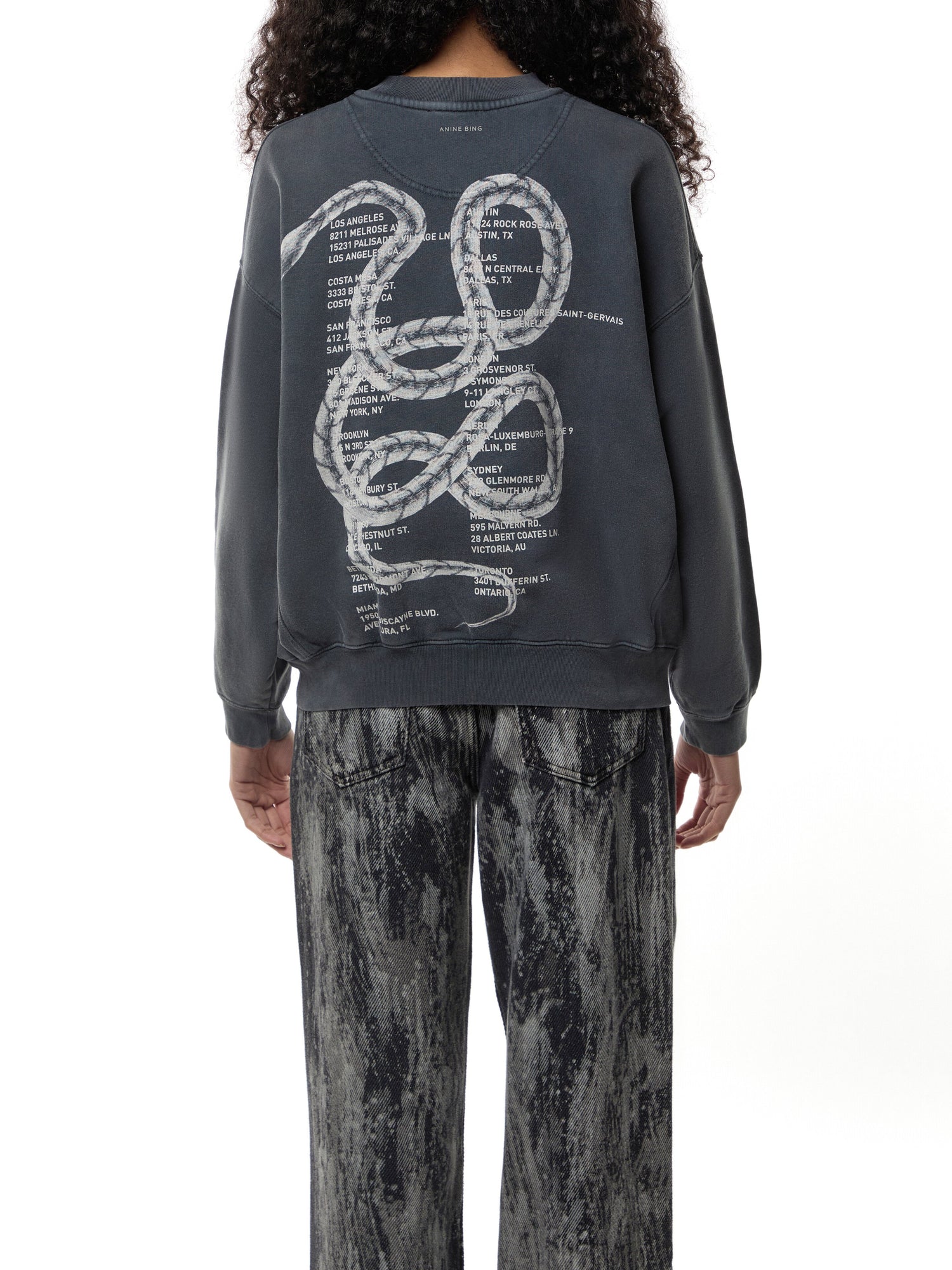 Jaci Sweatshirt Twisted Snake - Washed Black