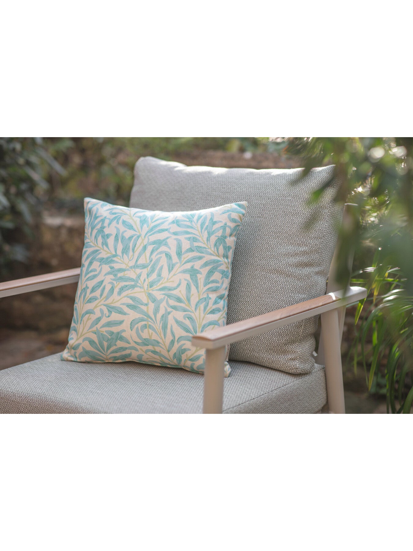 RHS Powder Blue Bamboo Square Scatter Cushion