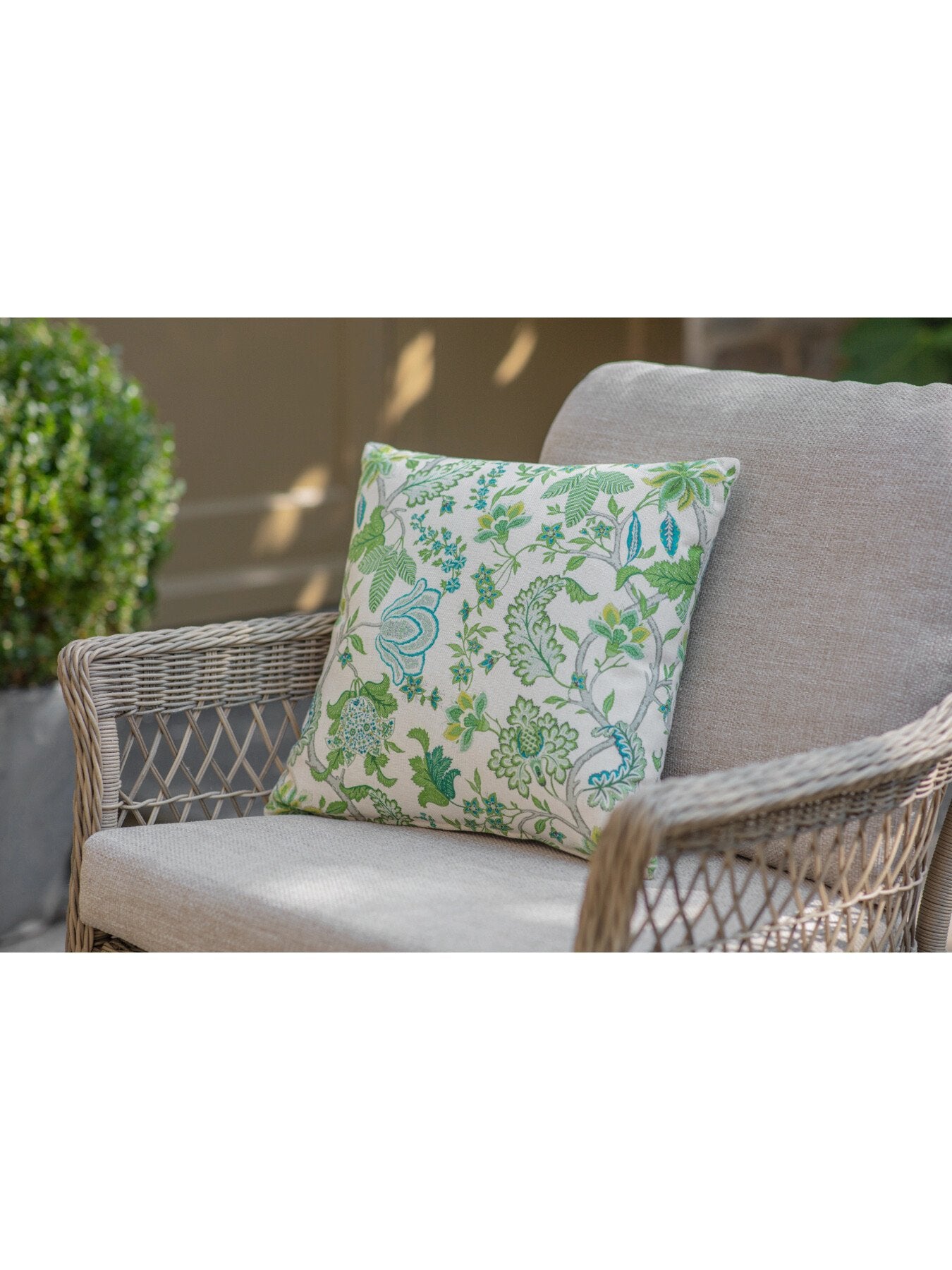 RHS Sage Wildflower Square Scatter Cushion