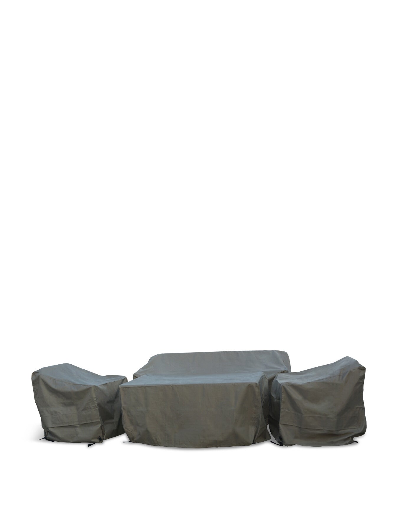 3 Seat sofa with 2 x Sofa Chairs, Rectangle Casual Dining Table & Bench Set Cover - Khaki