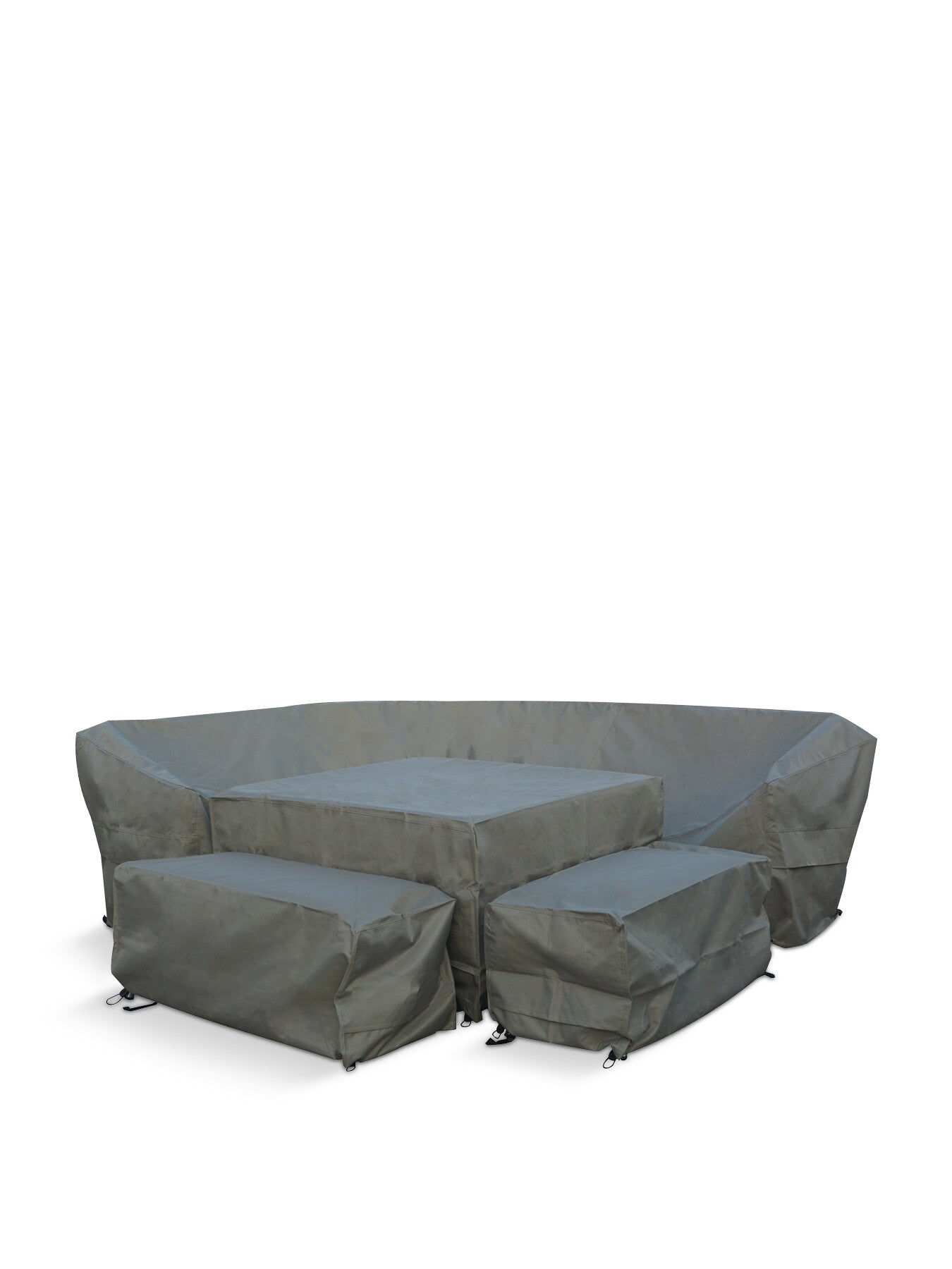 Curved Corner Sofa Set Covers - Khaki