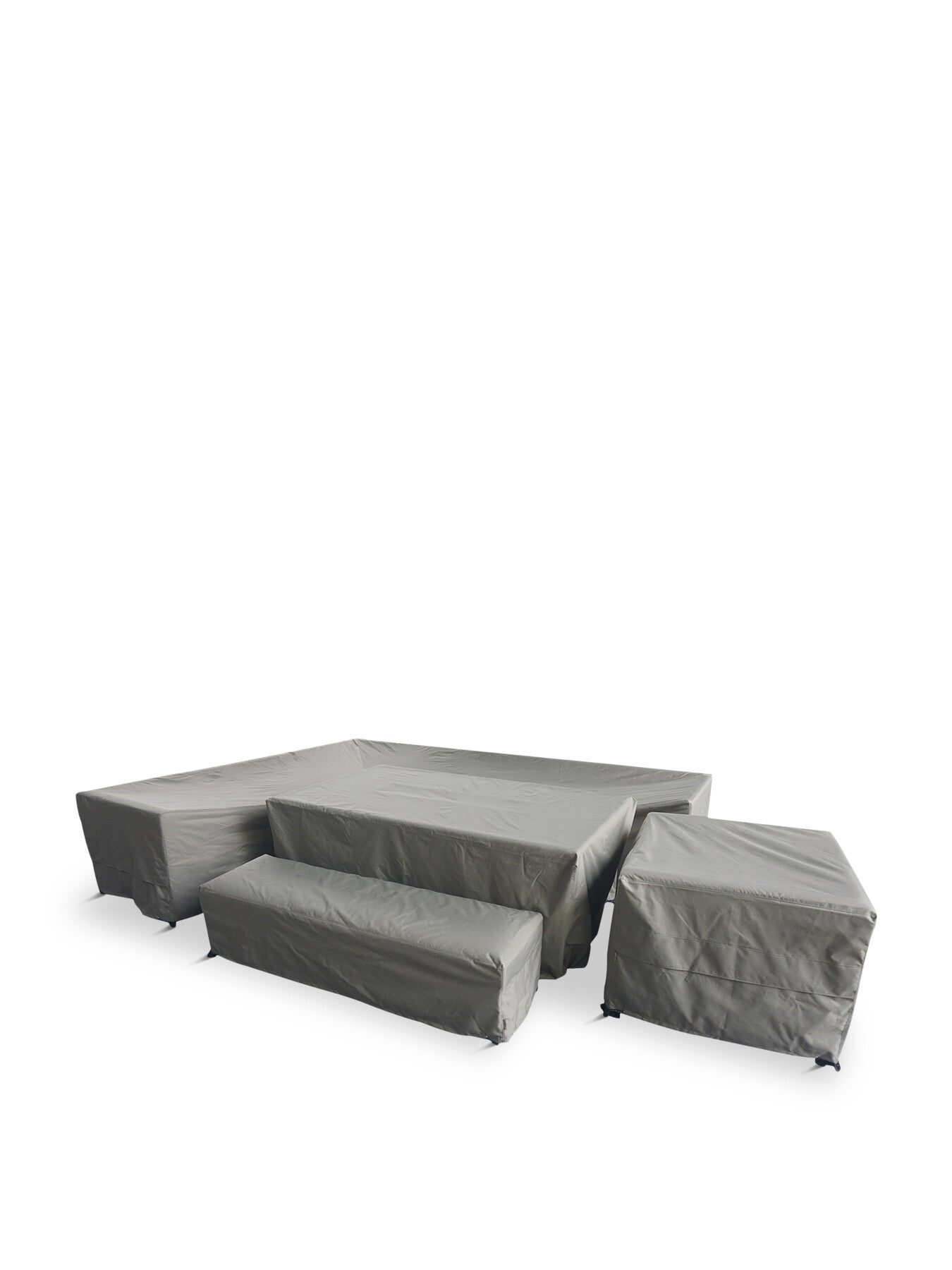 Tuscan & San Marino Large Rectangle Modular Sofa with Firepit Table, Bench & Chair Set - Long Right