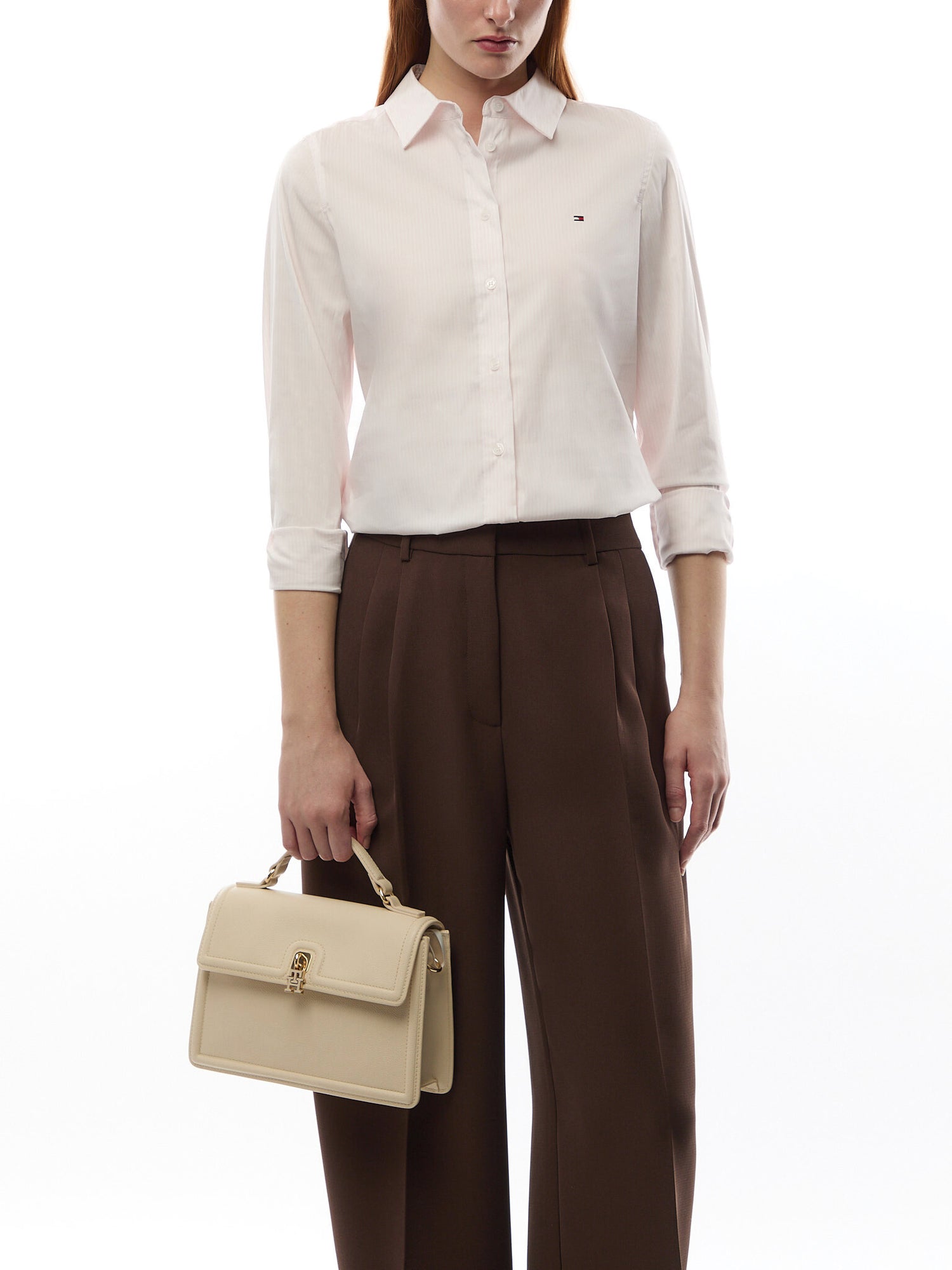 Turn Lock Crossbody Satchel