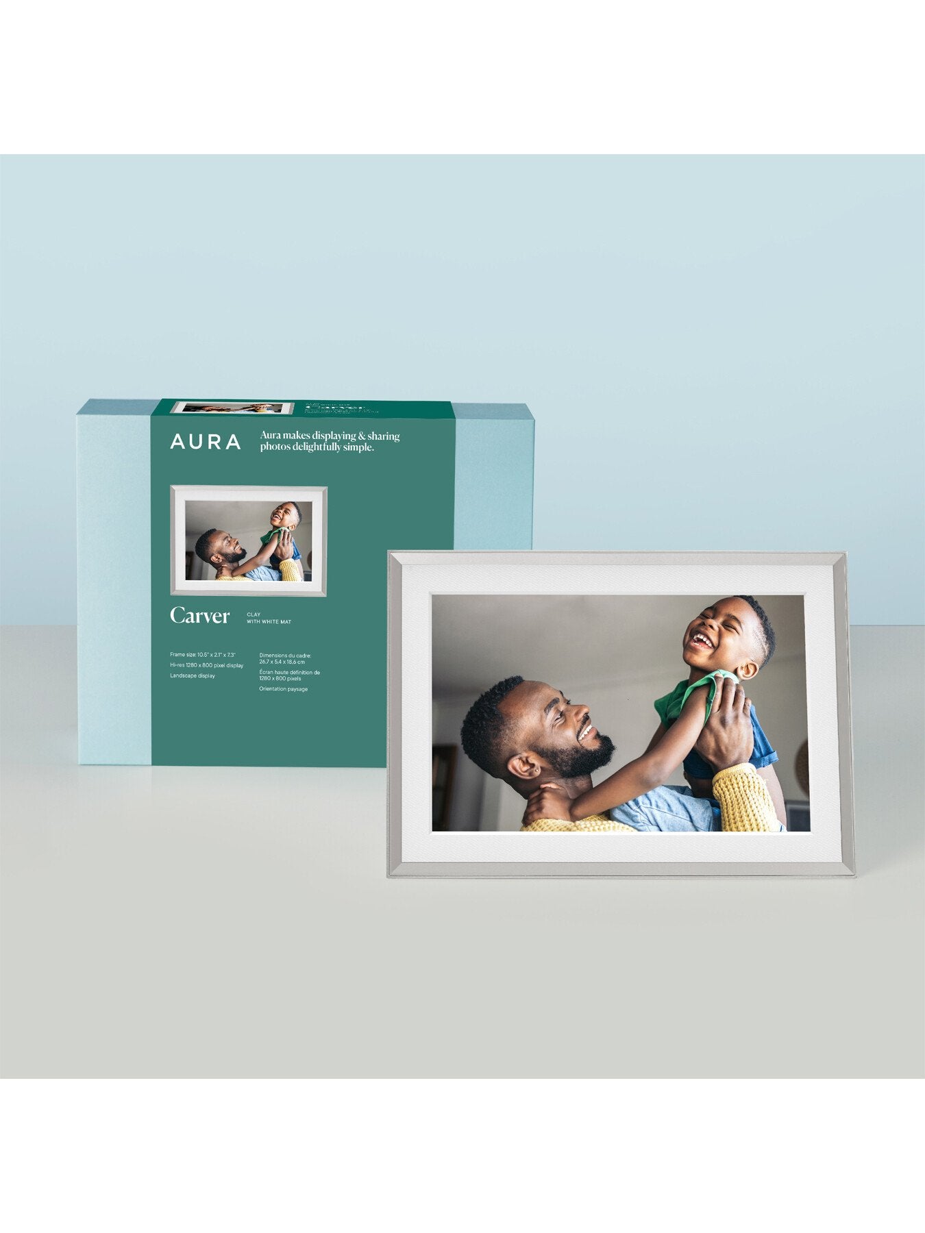 Carver WiFi-connected Matted Picture Frame