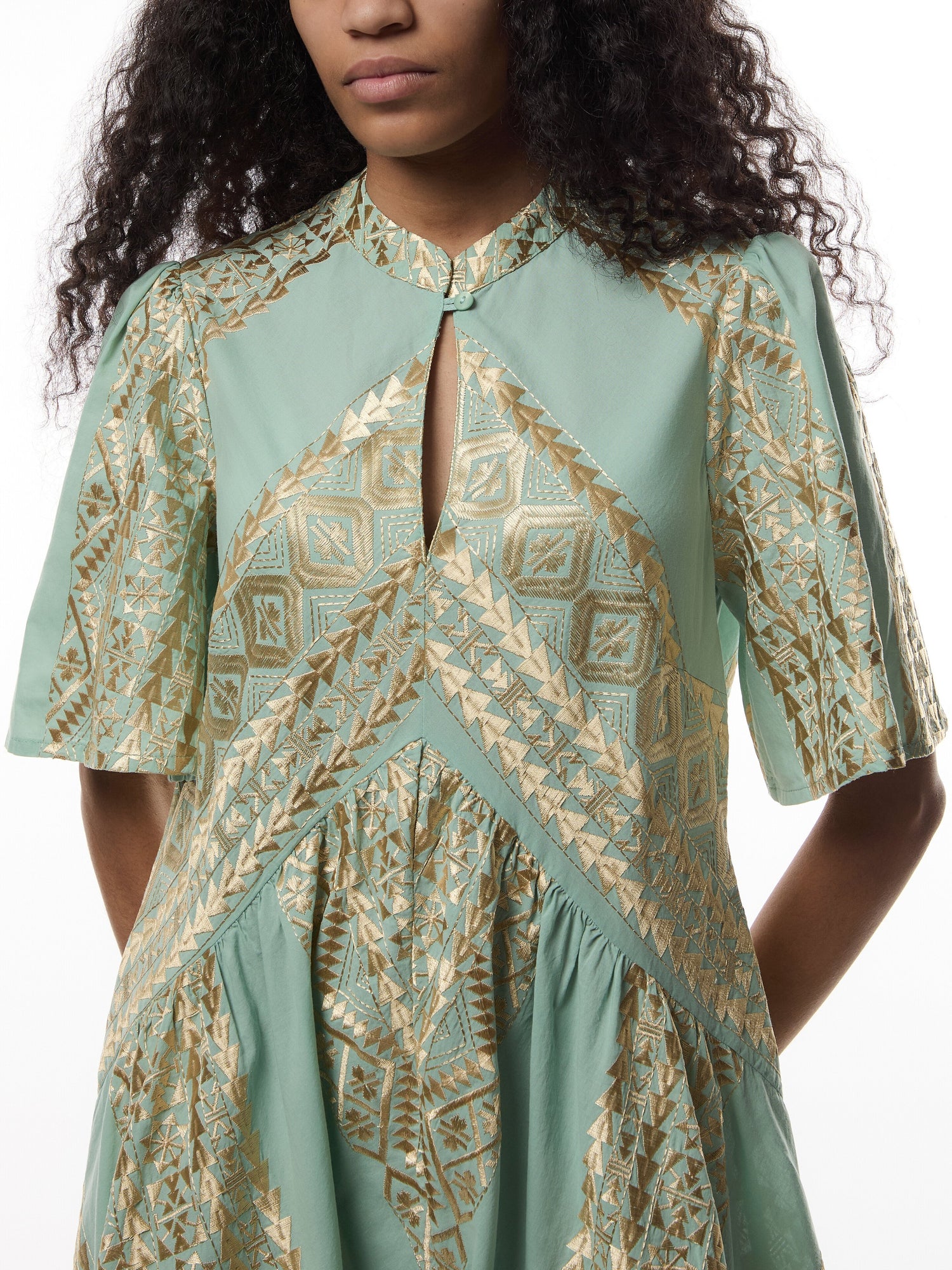 Classic Triangle Collar Mini Dress